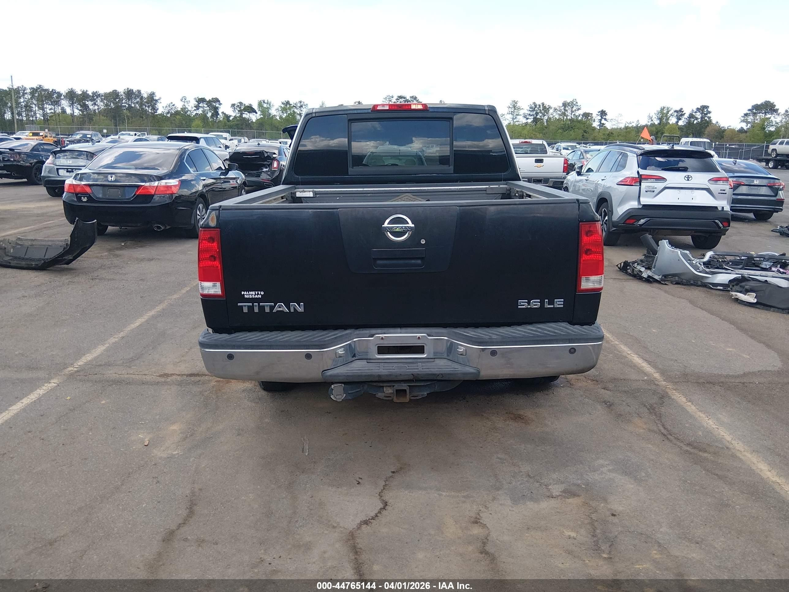 2005 Nissan Titan Le Черный vin: 1N6AA07A45N511377