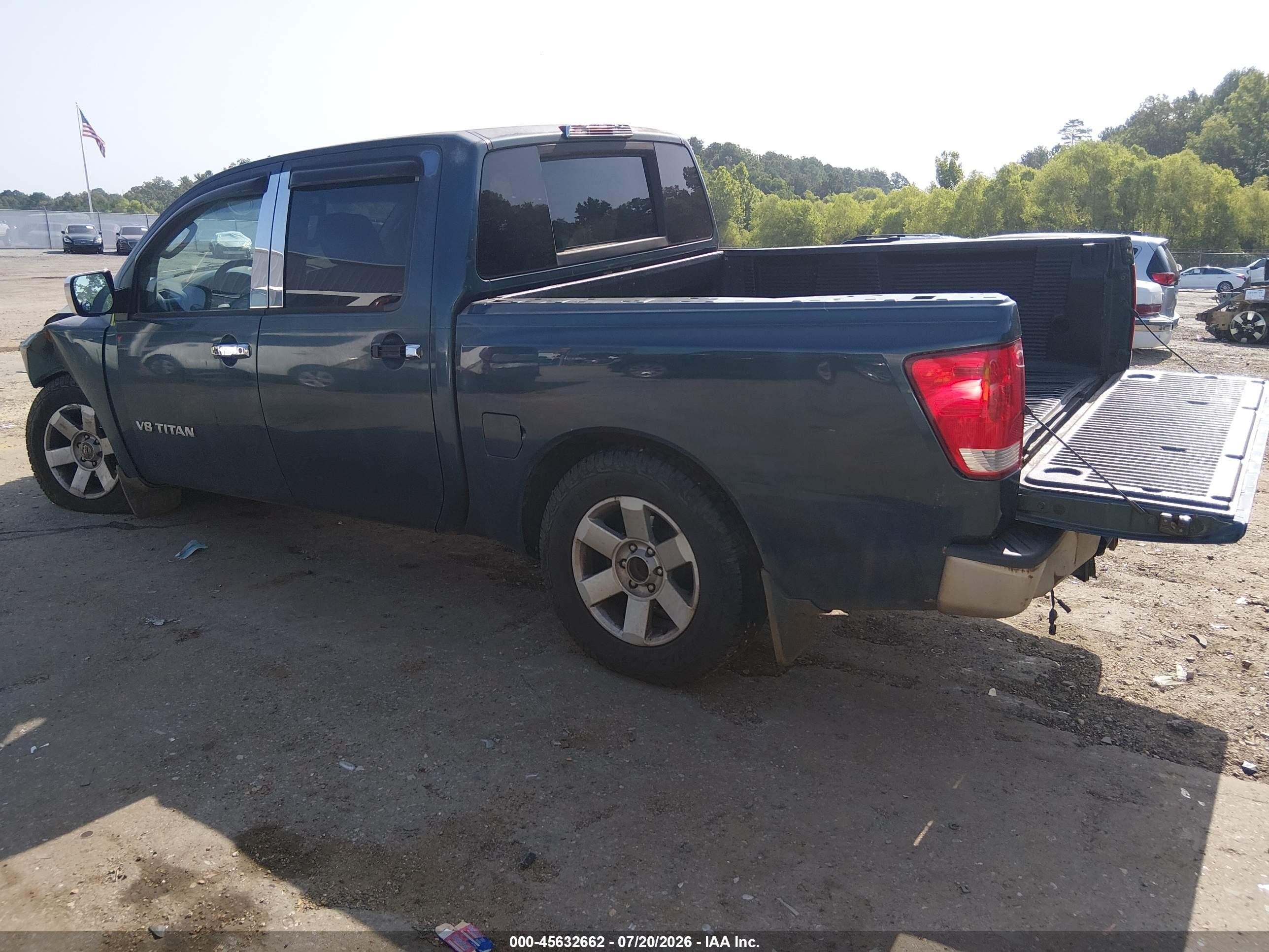 2007 Nissan Titan Xe Green vin: 1N6AA07A47N229288
