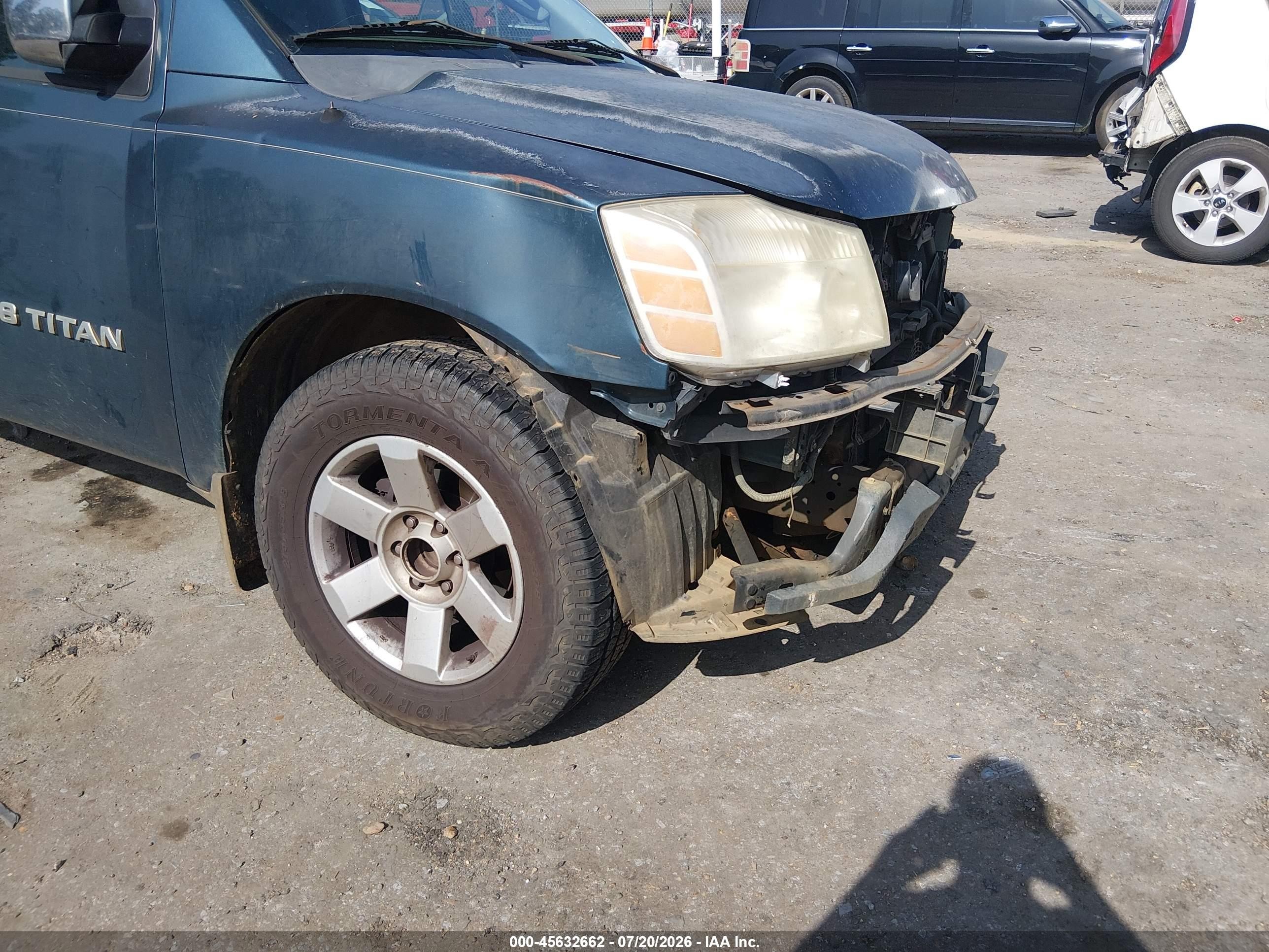 2007 Nissan Titan Xe Green vin: 1N6AA07A47N229288