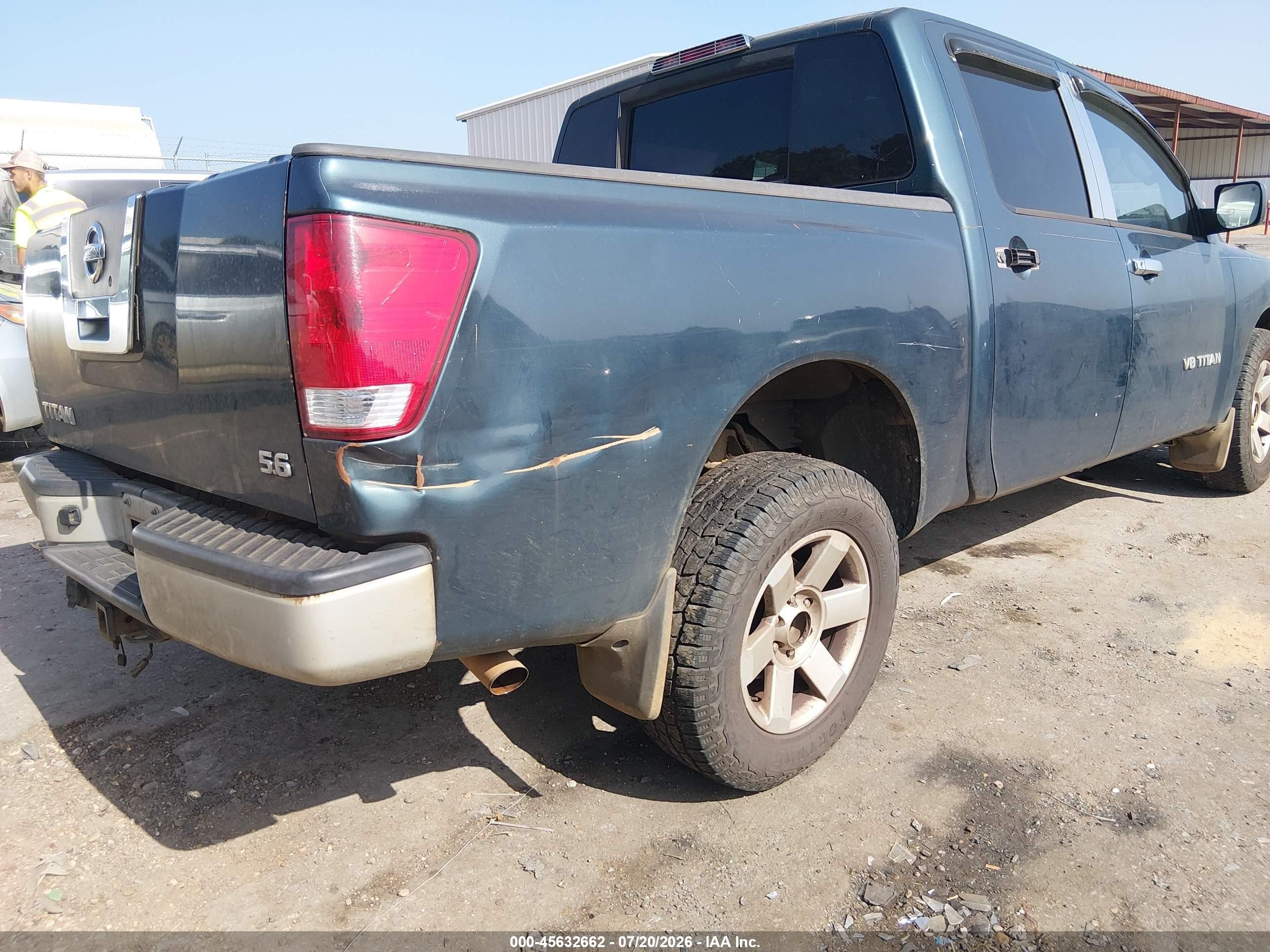 2007 Nissan Titan Xe Green vin: 1N6AA07A47N229288