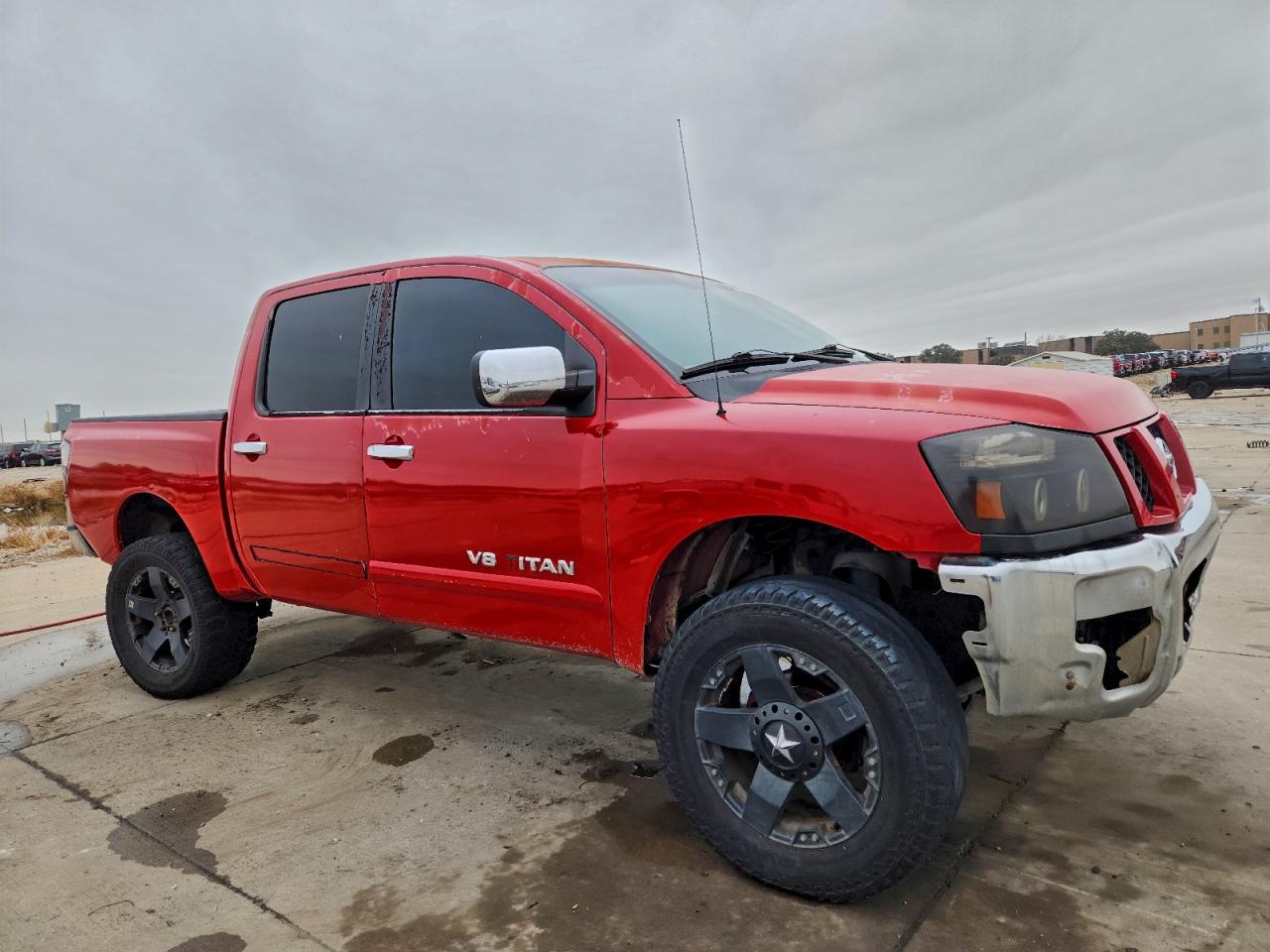 2005 Nissan Titan Xe Red vin: 1N6AA07A65N507587
