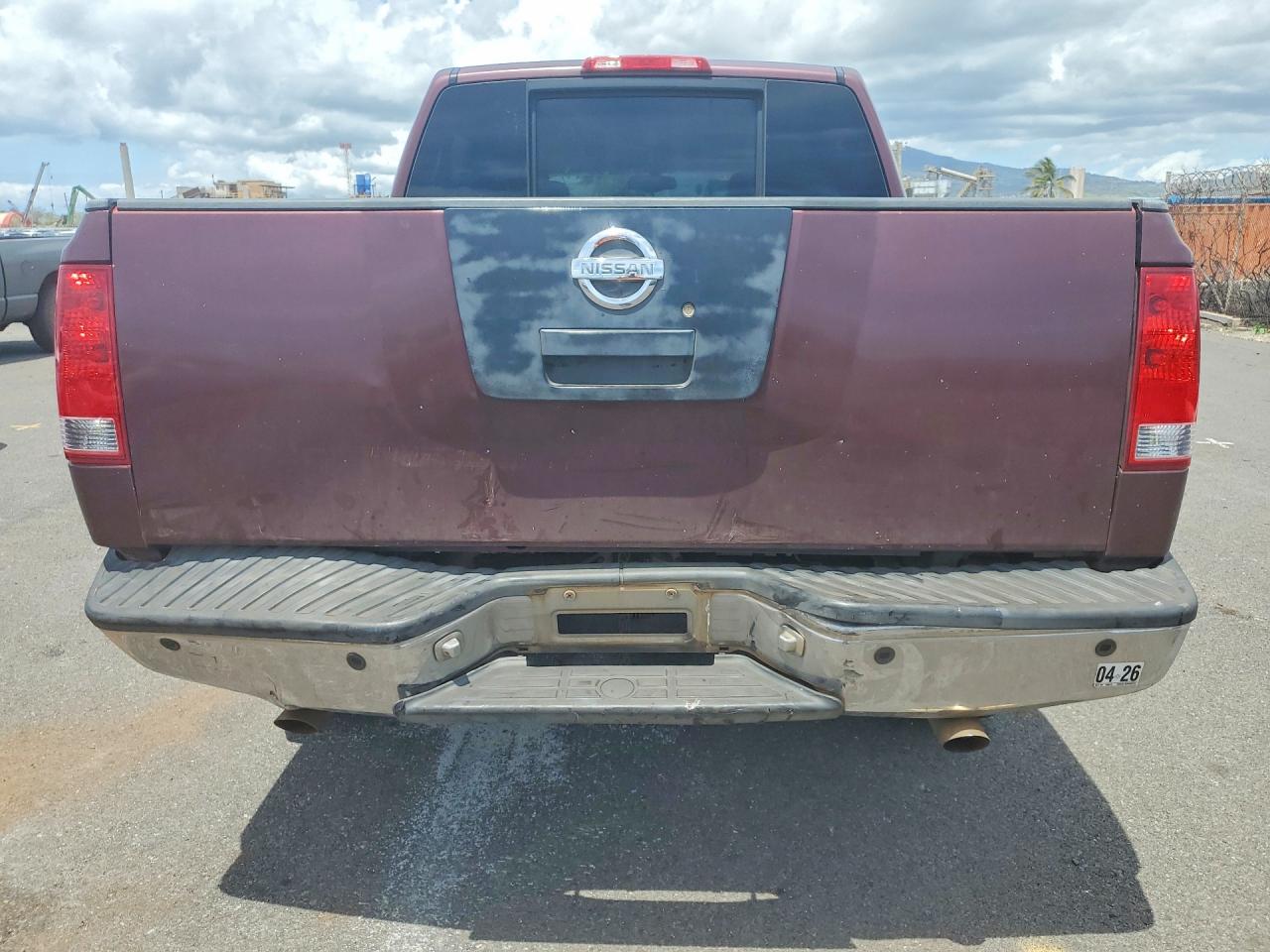 2005 Nissan Titan Xe Темно-бордовый vin: 1N6AA07A65N508240