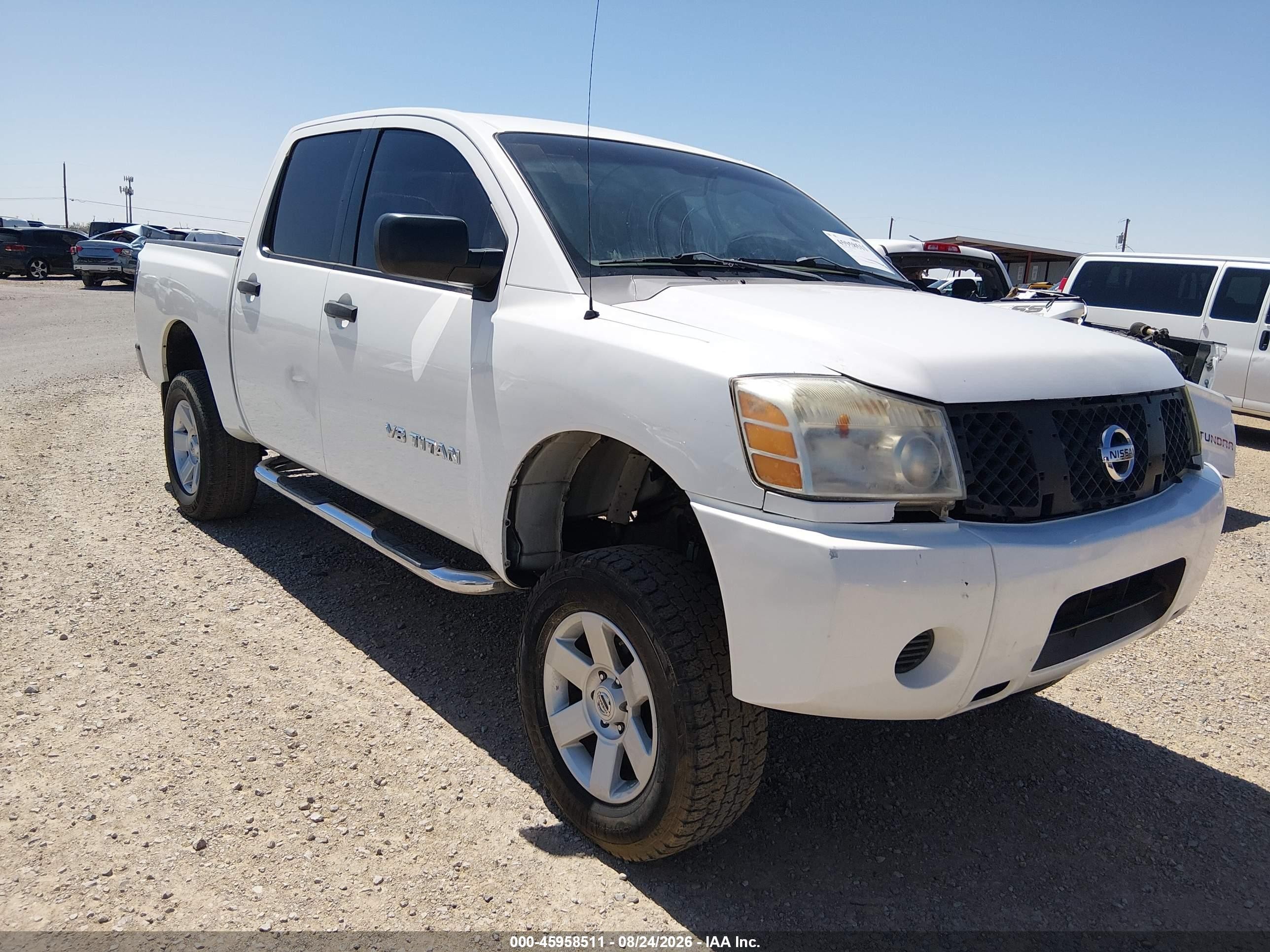 2007 Nissan Titan Xe White vin: 1N6AA07A67N202464