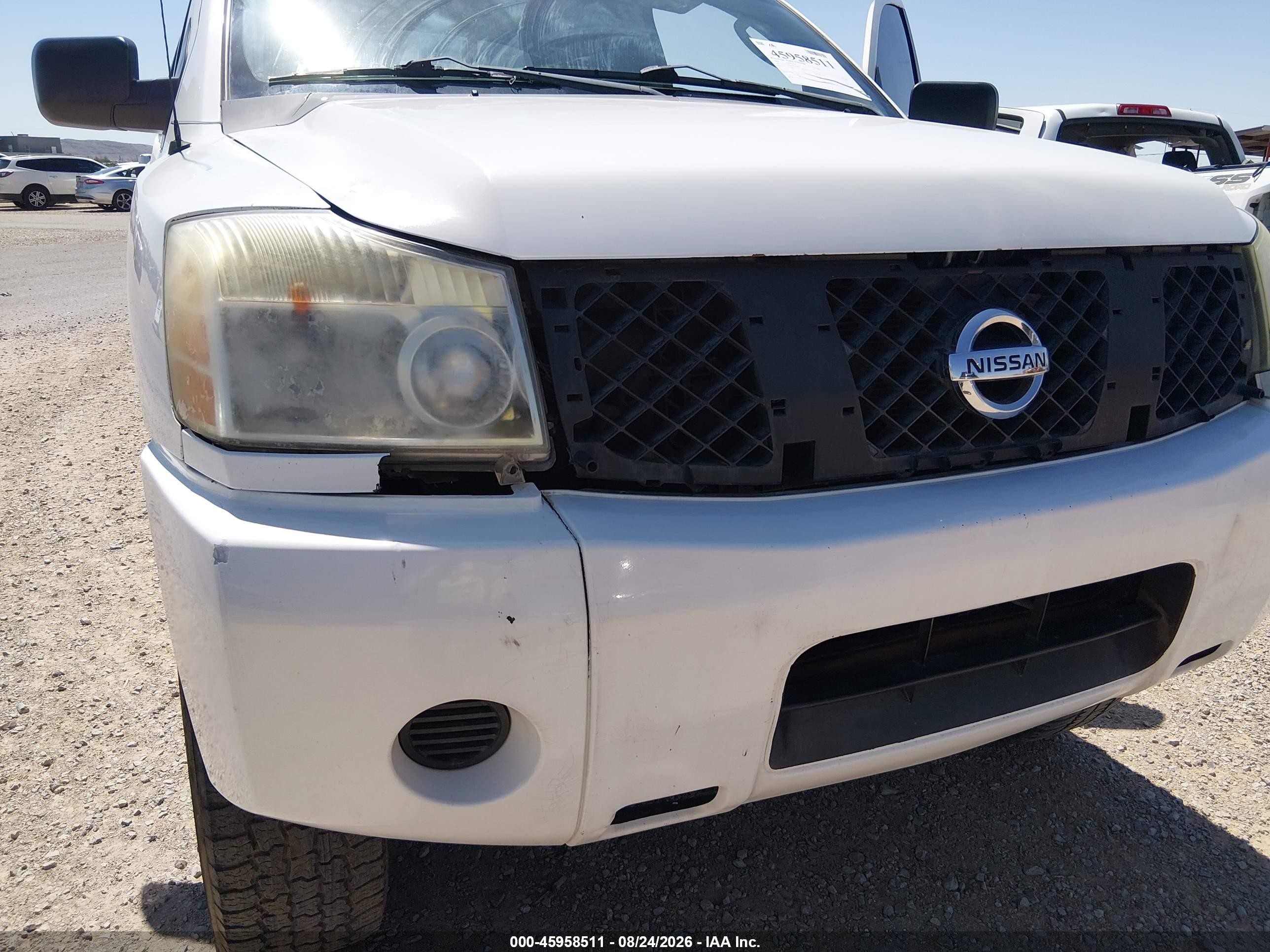 2007 Nissan Titan Xe White vin: 1N6AA07A67N202464