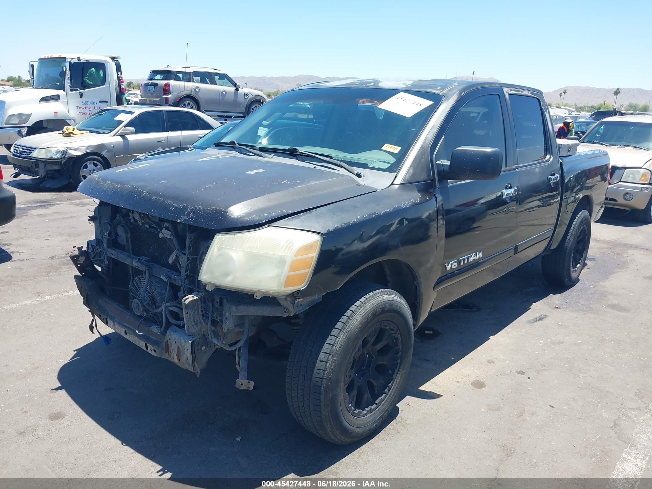 2006 Nissan Titan Se Black vin: 1N6AA07A76N528286