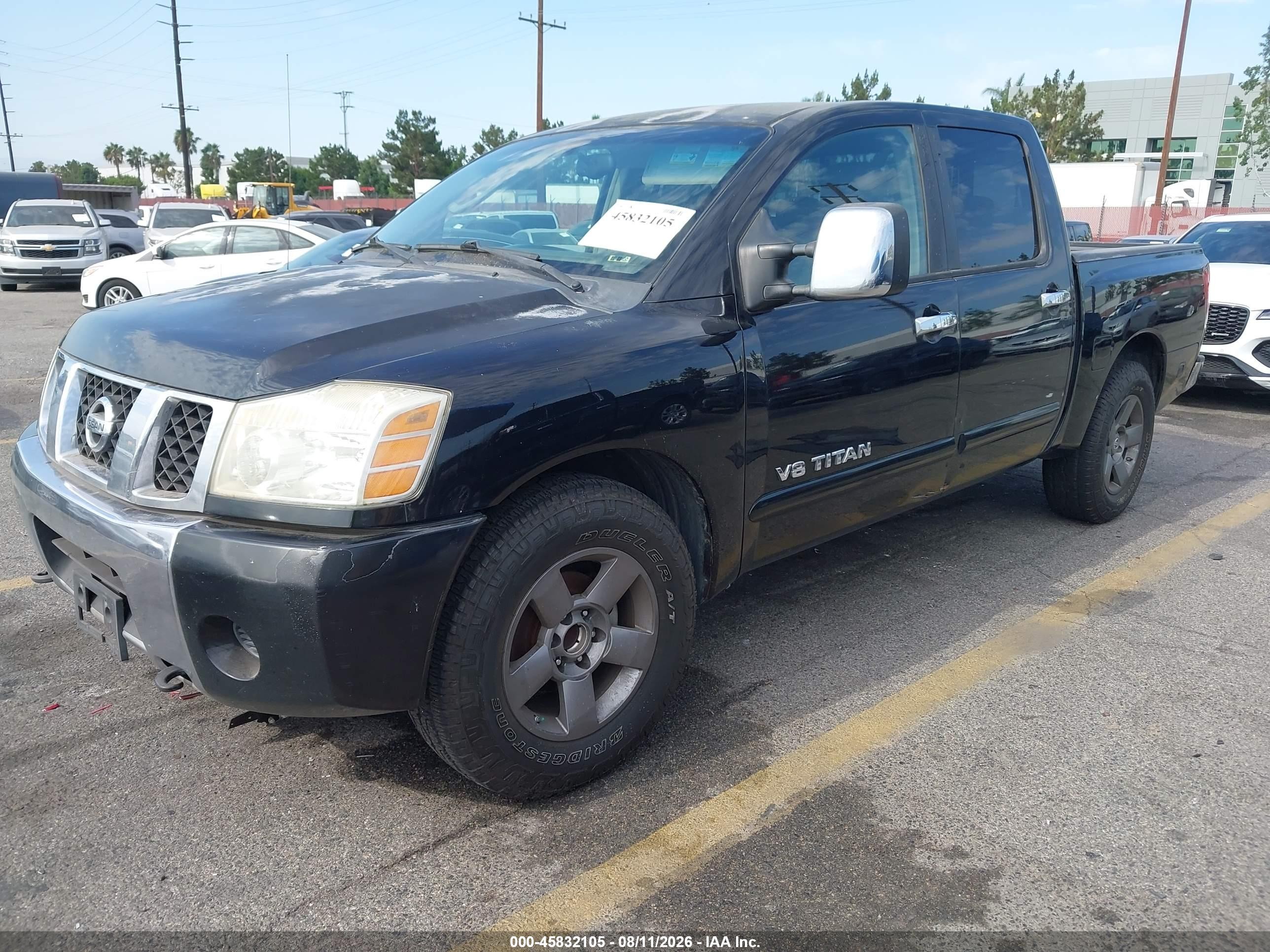 2005 Nissan Titan Se Black vin: 1N6AA07A95N506580