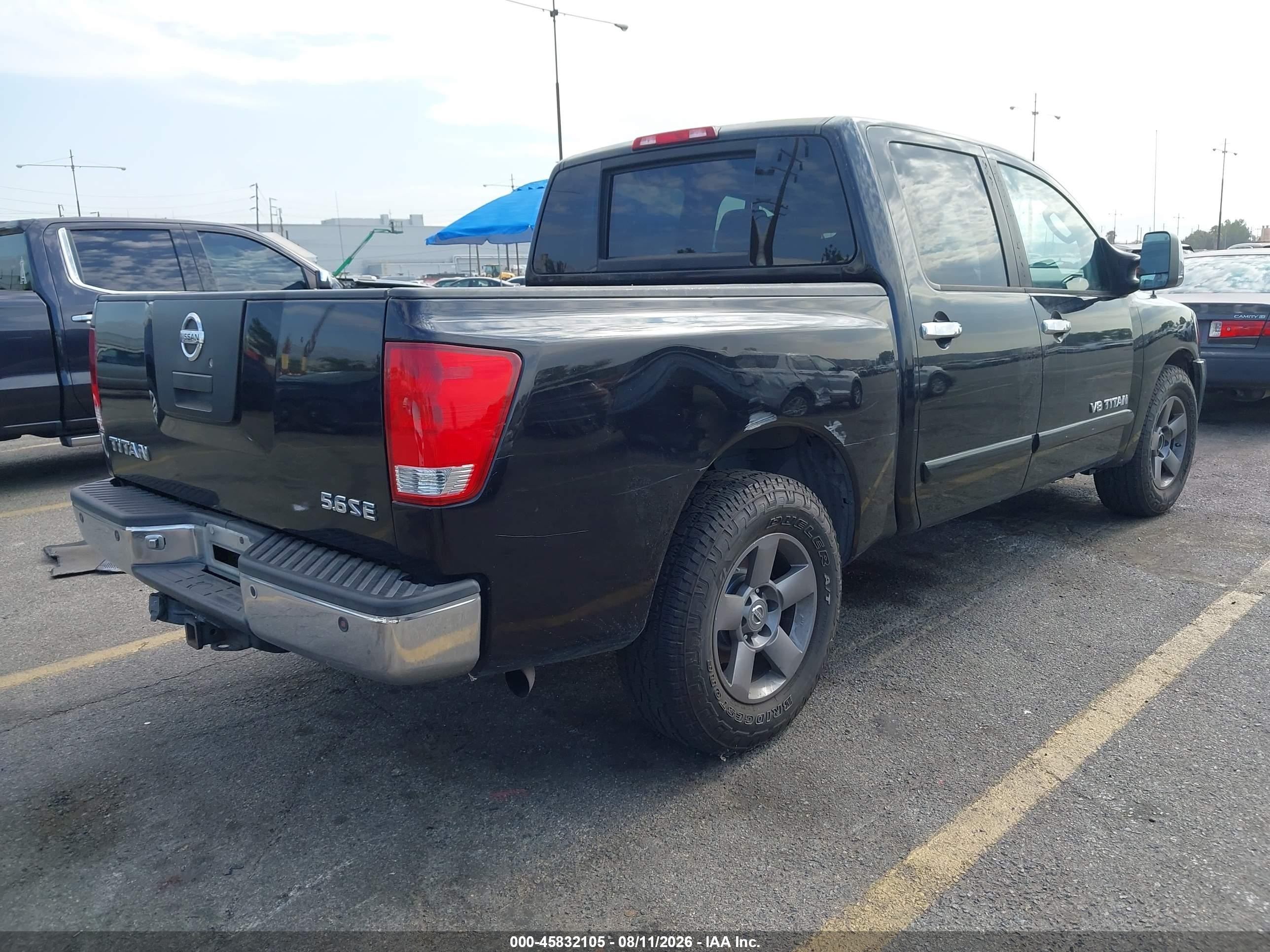 2005 Nissan Titan Se Black vin: 1N6AA07A95N506580