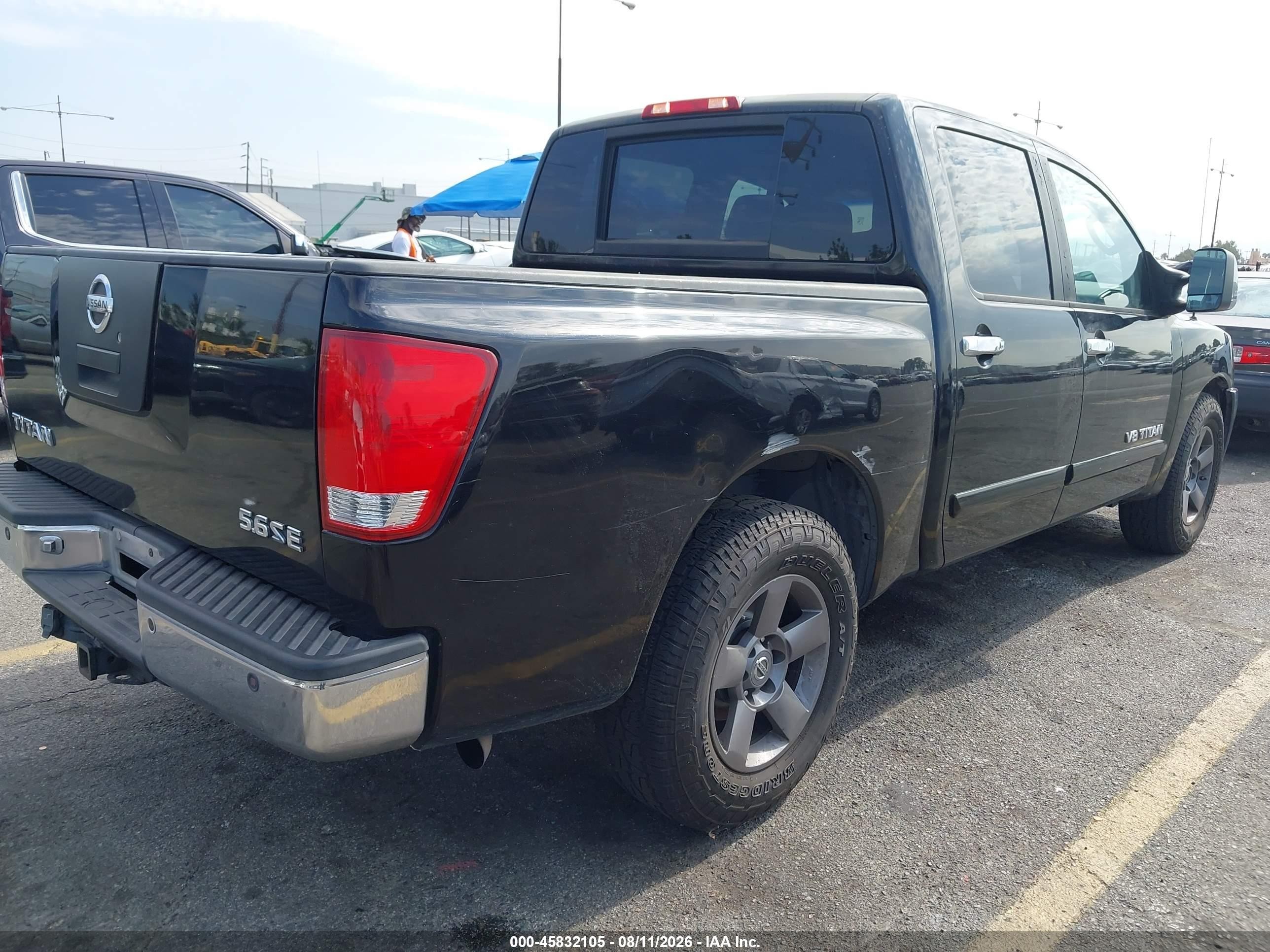 2005 Nissan Titan Se Black vin: 1N6AA07A95N506580