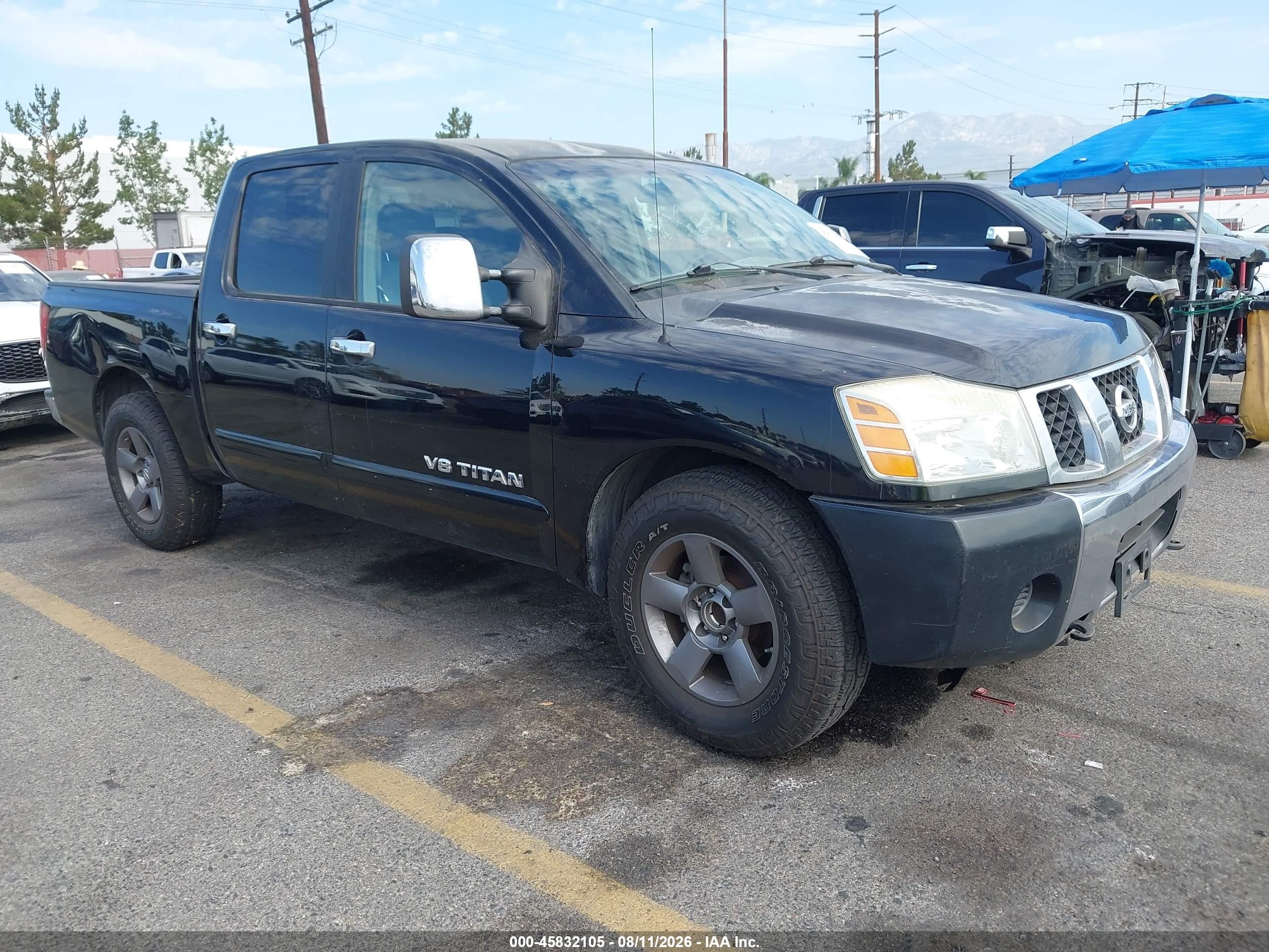 2005 Nissan Titan Se Black vin: 1N6AA07A95N506580