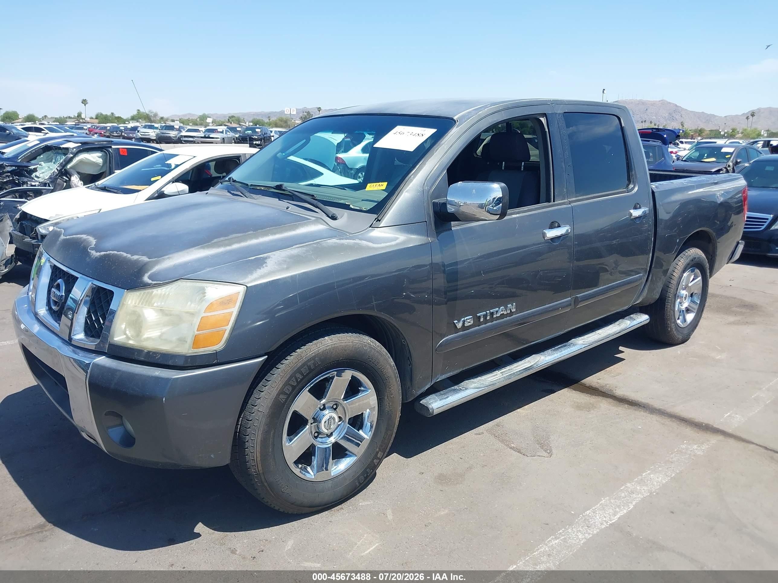 2007 Nissan Titan Se Gray vin: 1N6AA07AX7N210745