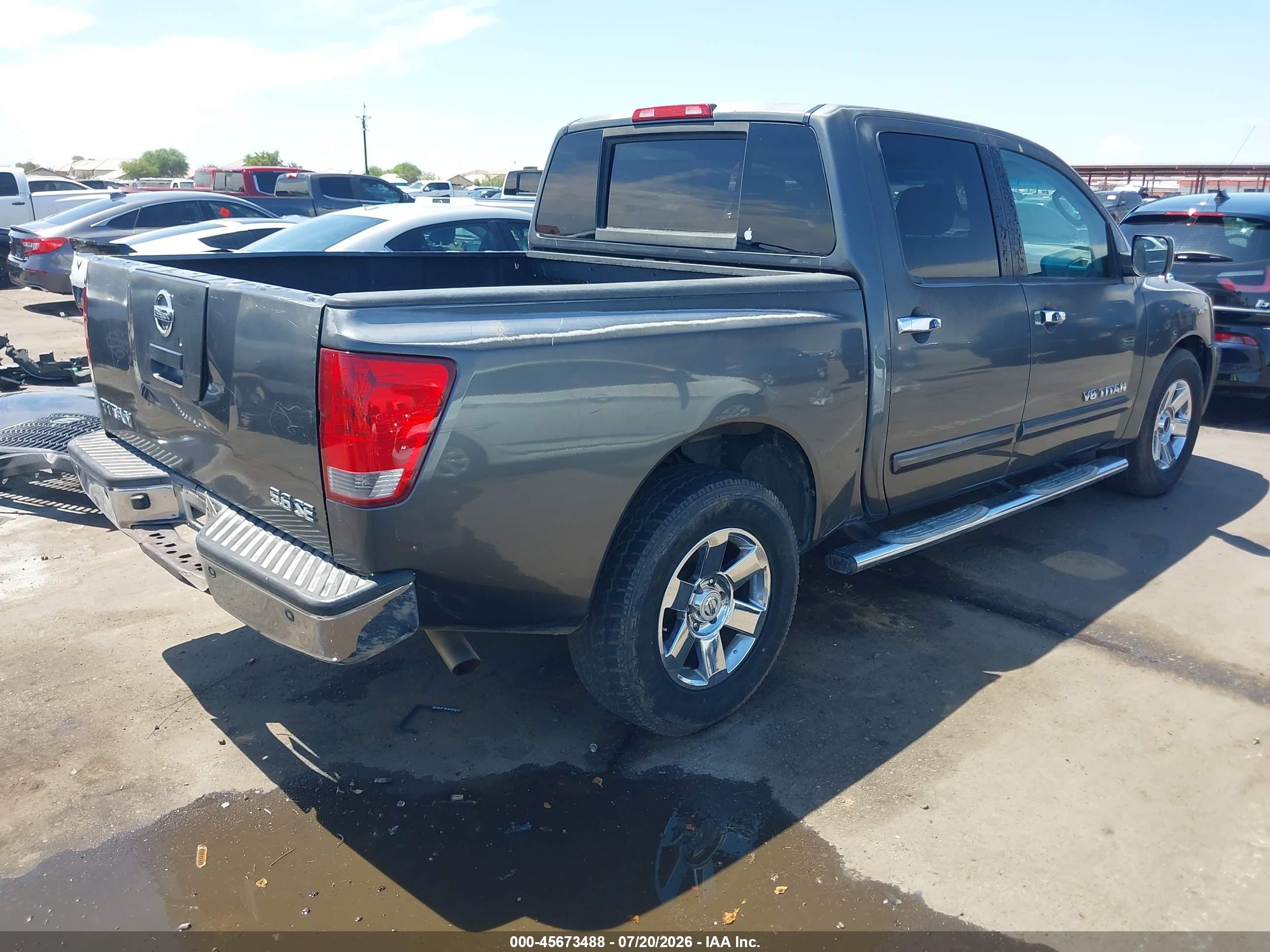 2007 Nissan Titan Se Gray vin: 1N6AA07AX7N210745
