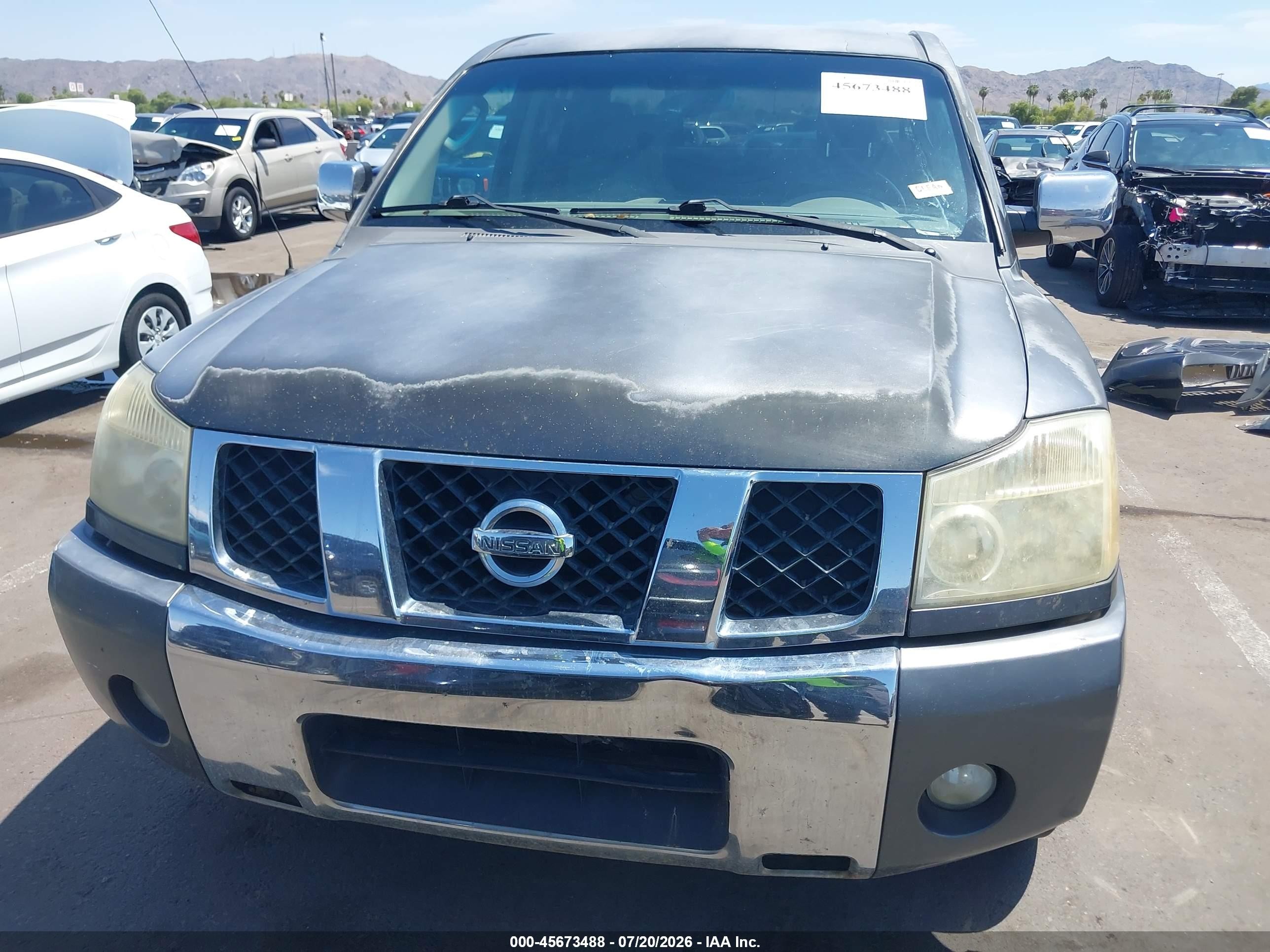 2007 Nissan Titan Se Gray vin: 1N6AA07AX7N210745