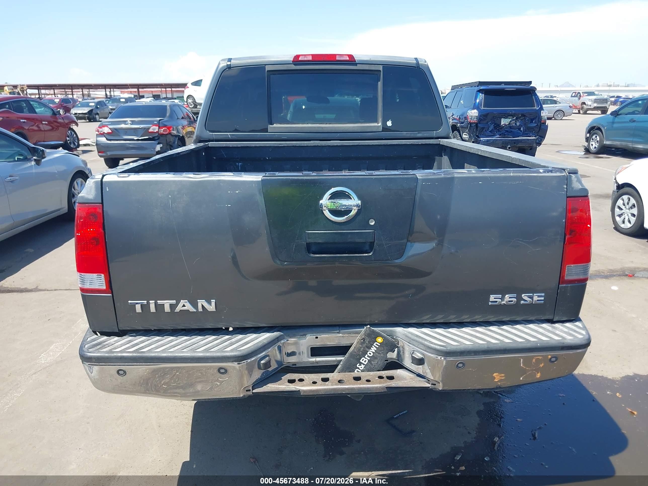2007 Nissan Titan Se Gray vin: 1N6AA07AX7N210745