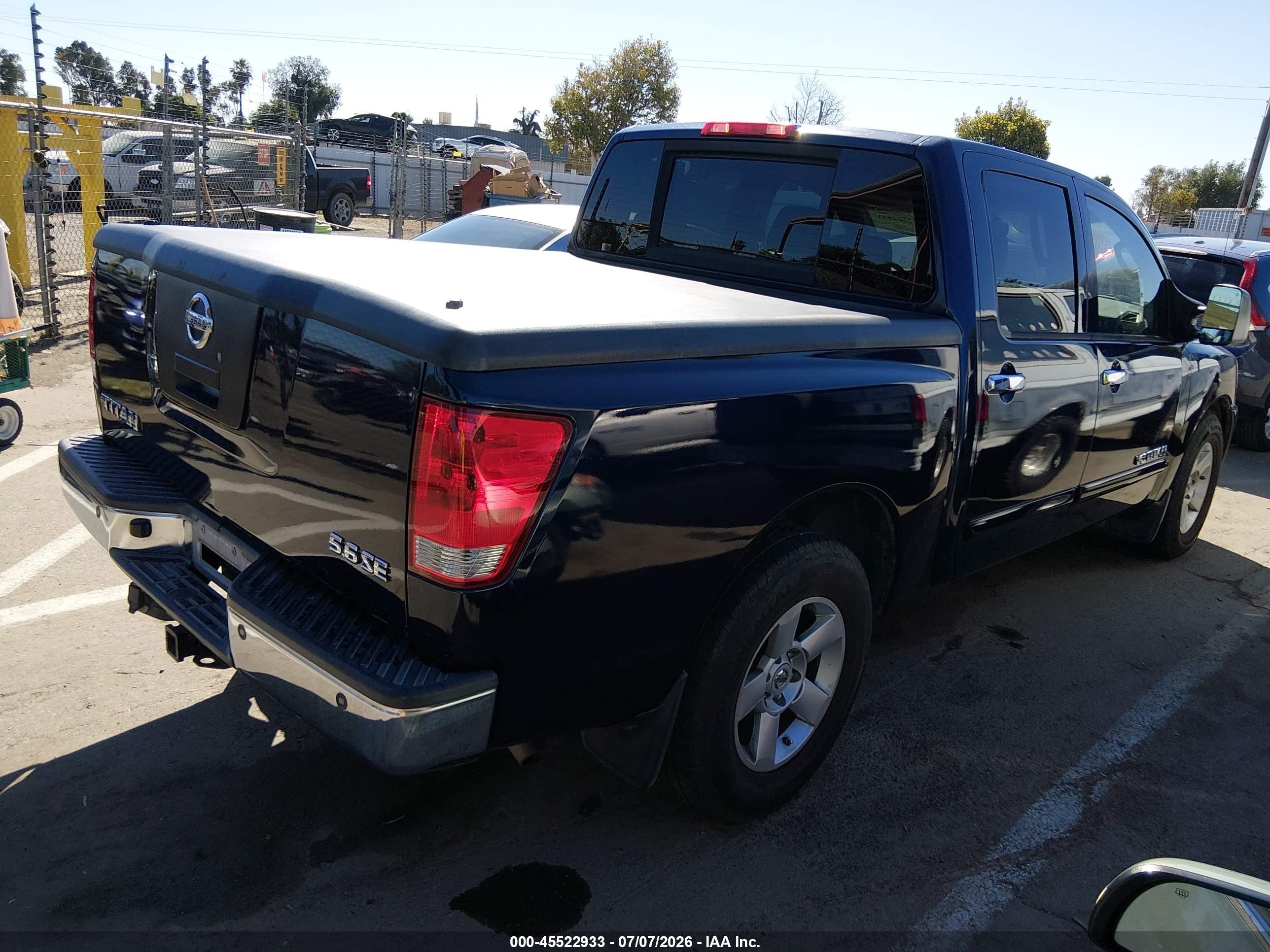2007 Nissan Titan Se Dark Blue vin: 1N6AA07AX7N241266