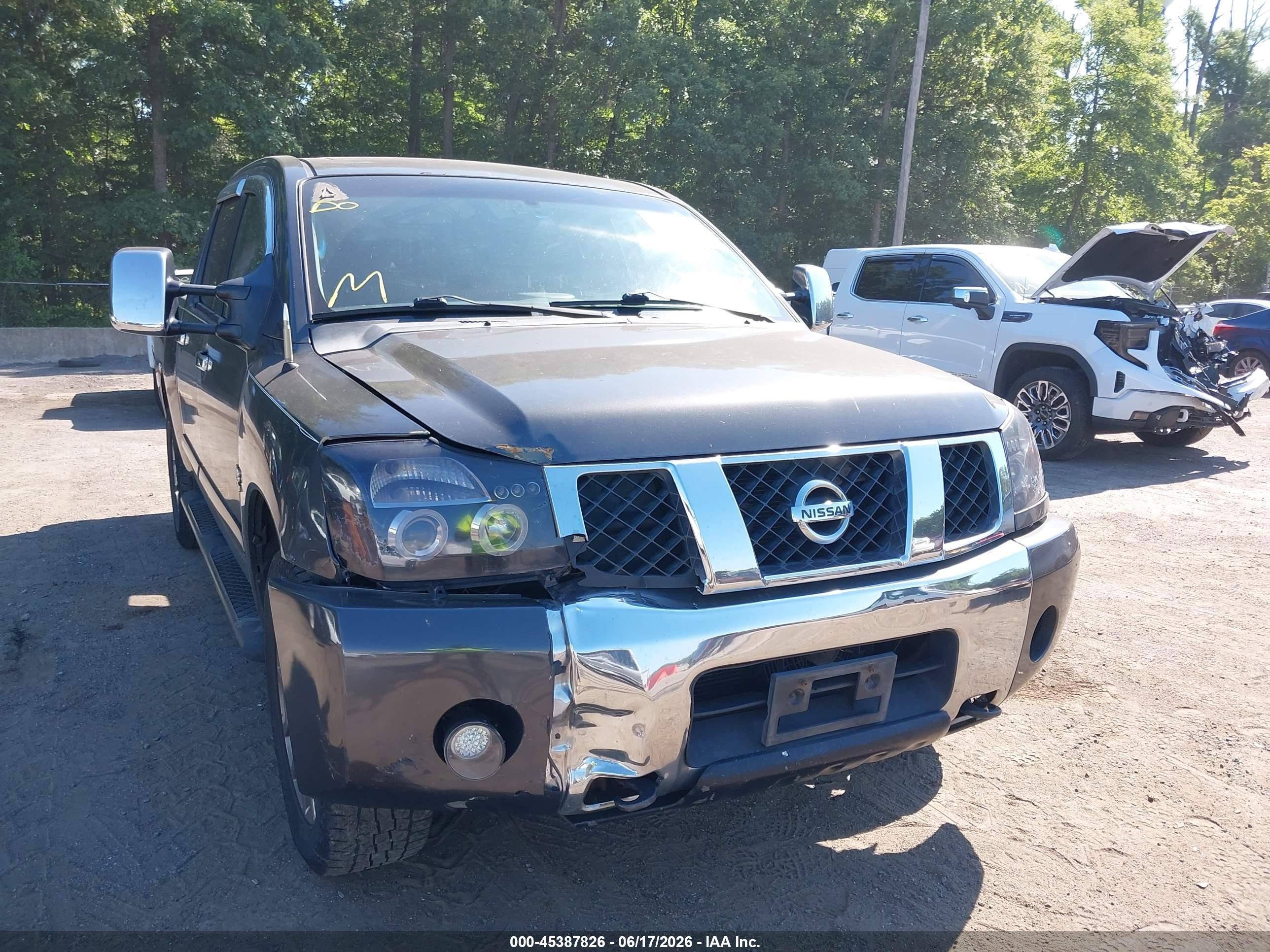 2004 Nissan Titan Le Серый vin: 1N6AA07B04N506801