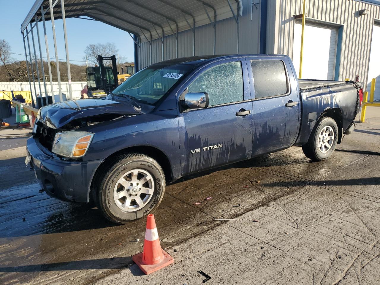 2007 Nissan Titan Xe Blue vin: 1N6AA07B07N204347