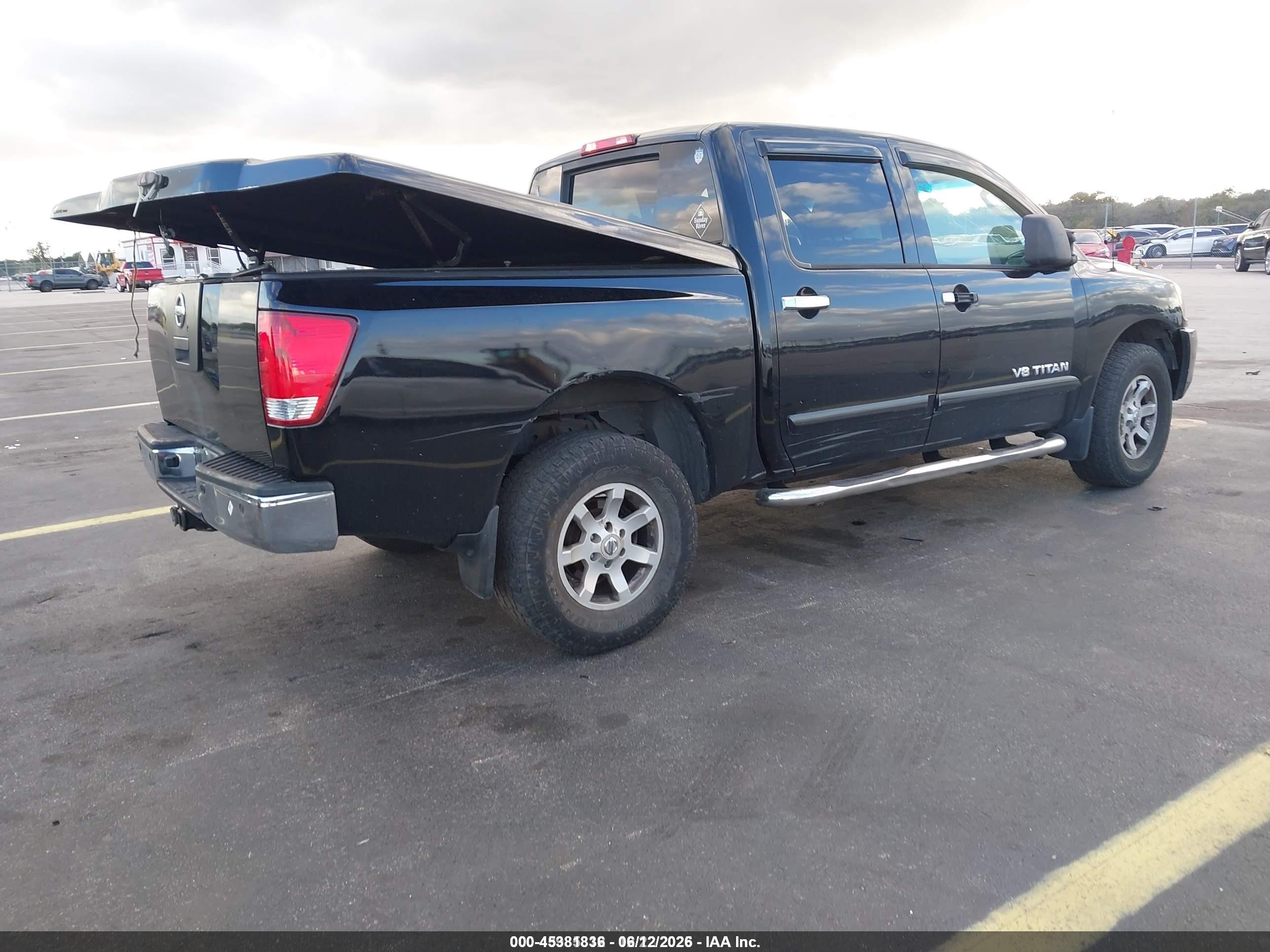 2007 Nissan Titan Se Black vin: 1N6AA07B07N215929