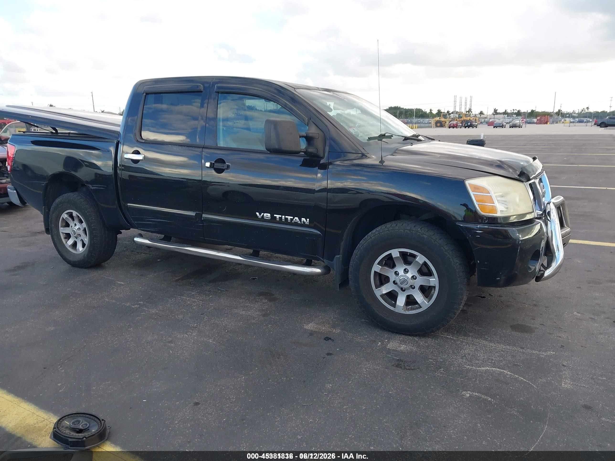 2007 Nissan Titan Se Black vin: 1N6AA07B07N215929