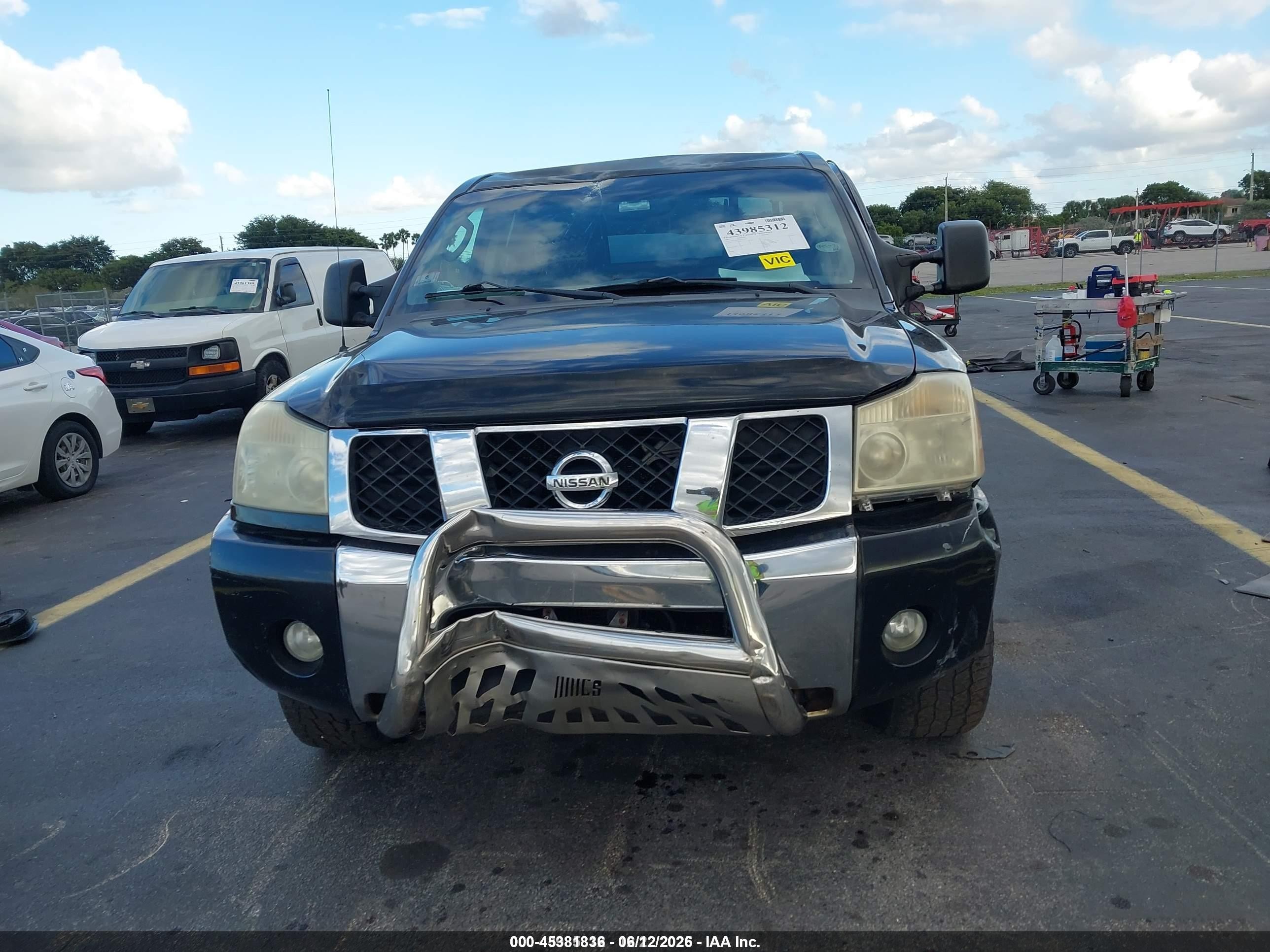 2007 Nissan Titan Se Black vin: 1N6AA07B07N215929