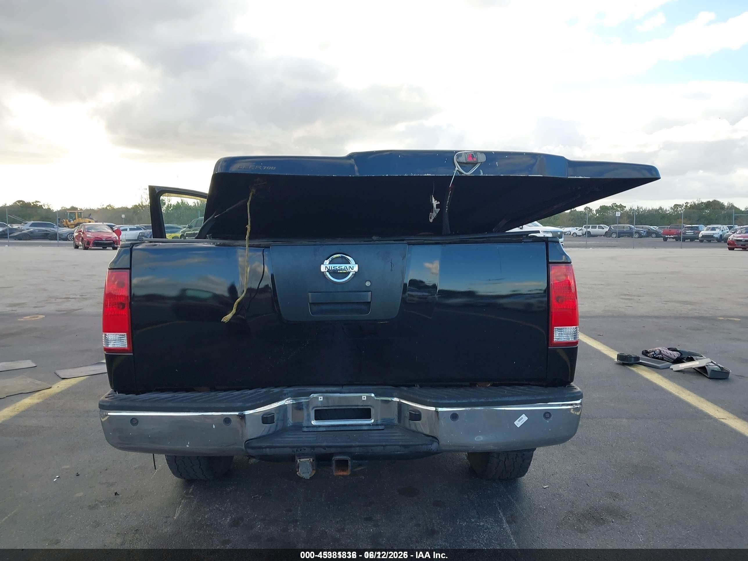 2007 Nissan Titan Se Black vin: 1N6AA07B07N215929