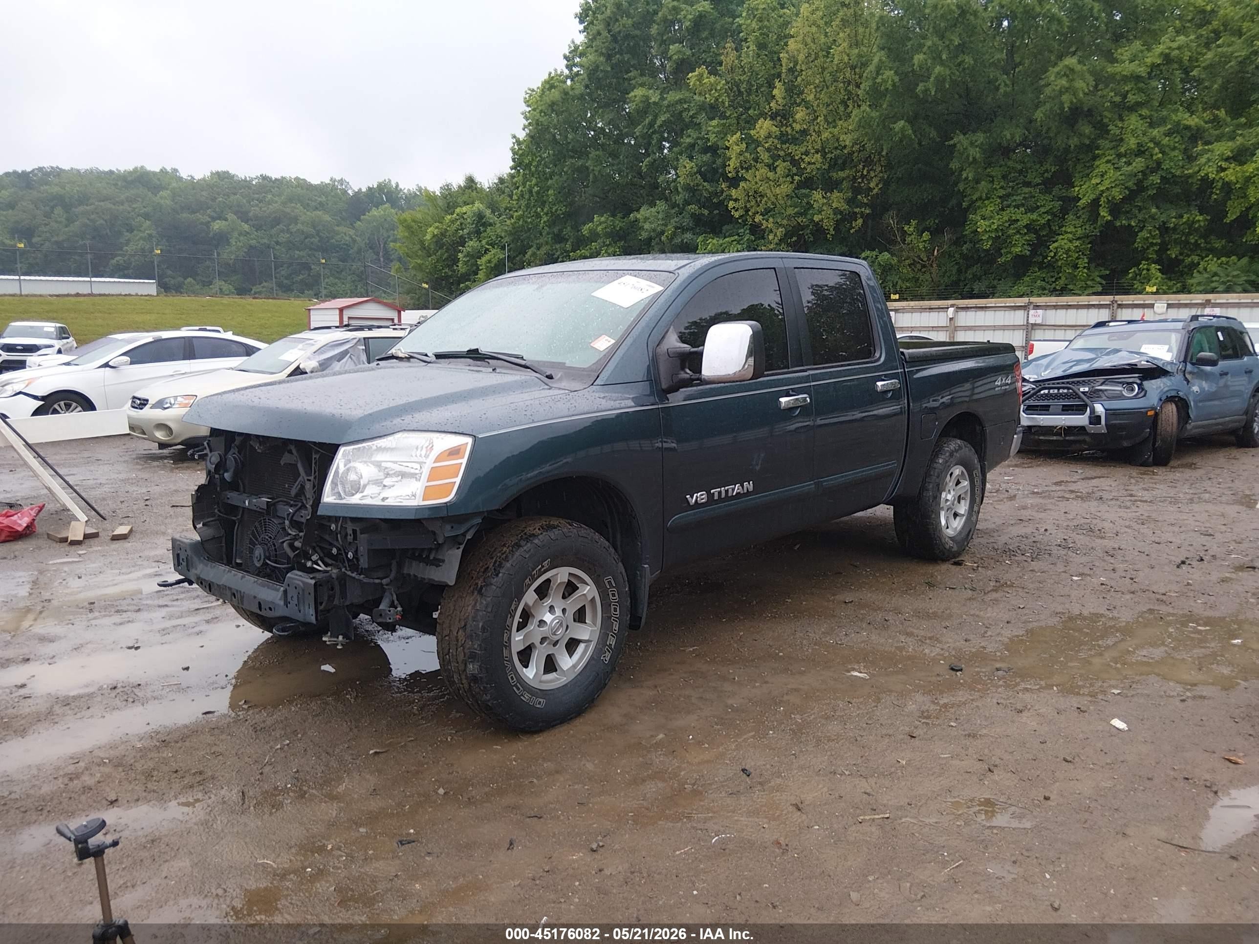 2005 Nissan Titan Se Green vin: 1N6AA07B35N503490