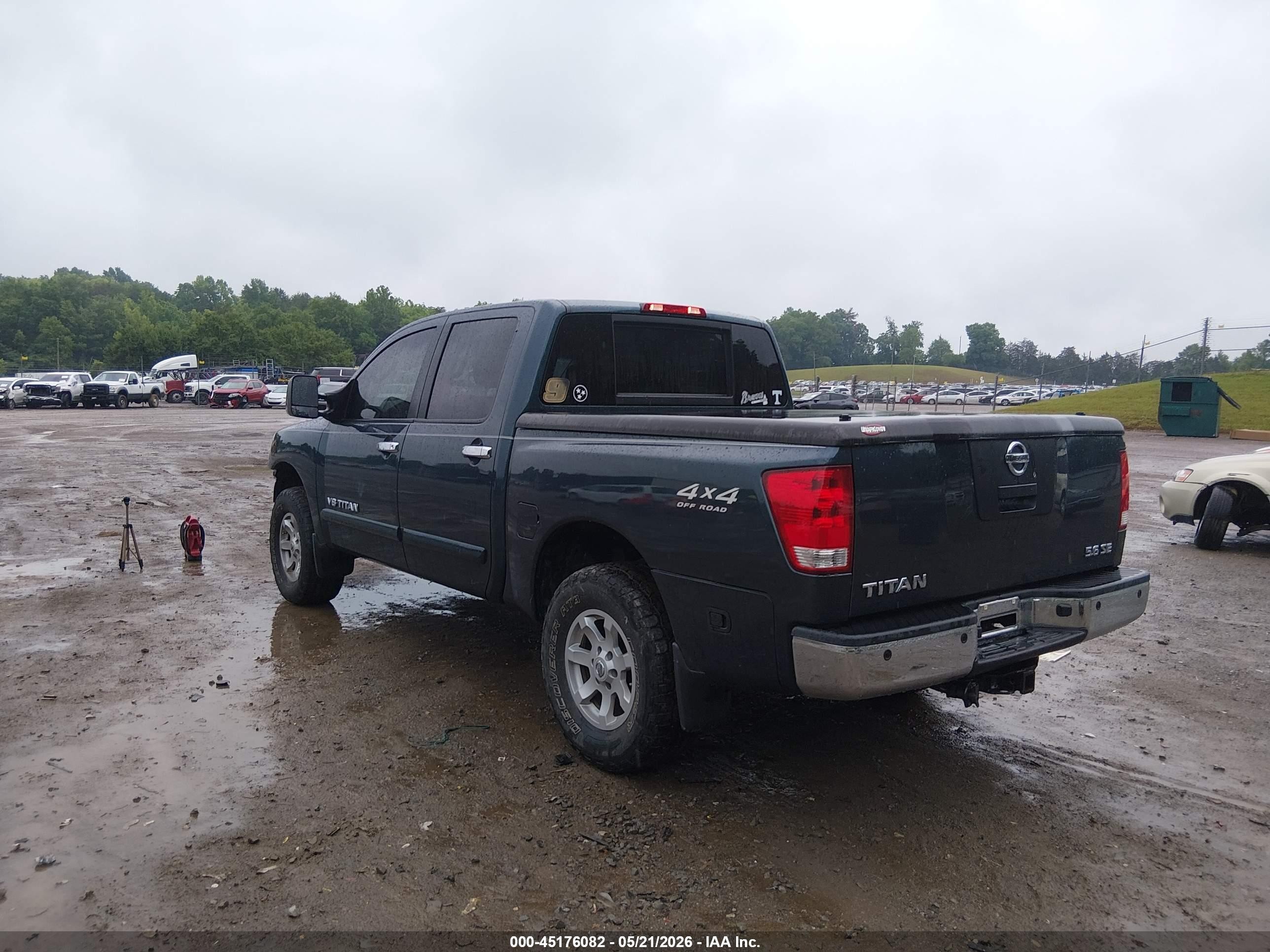 2005 Nissan Titan Se Green vin: 1N6AA07B35N503490