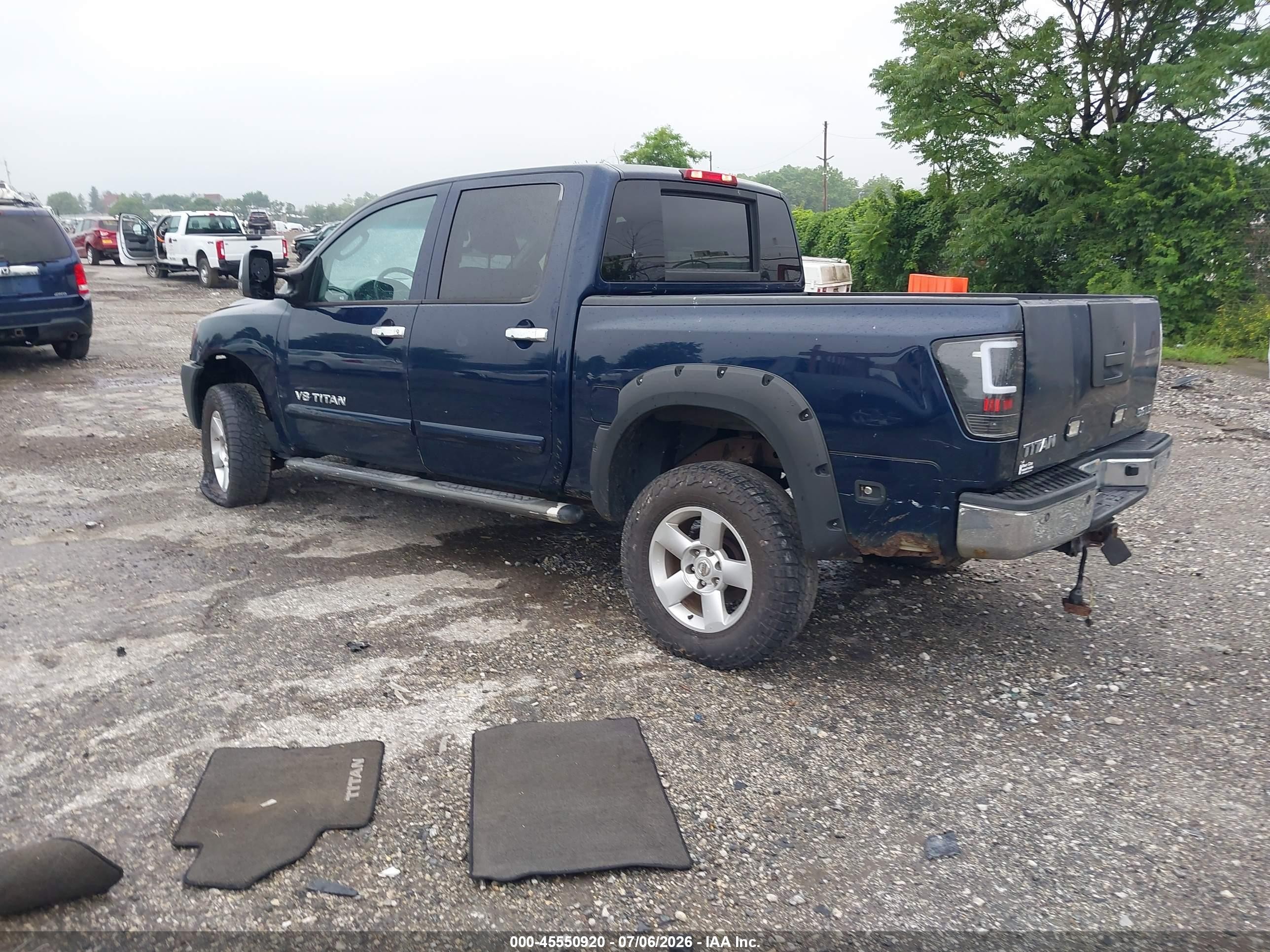 2007 Nissan Titan Le Blue vin: 1N6AA07B37N207016