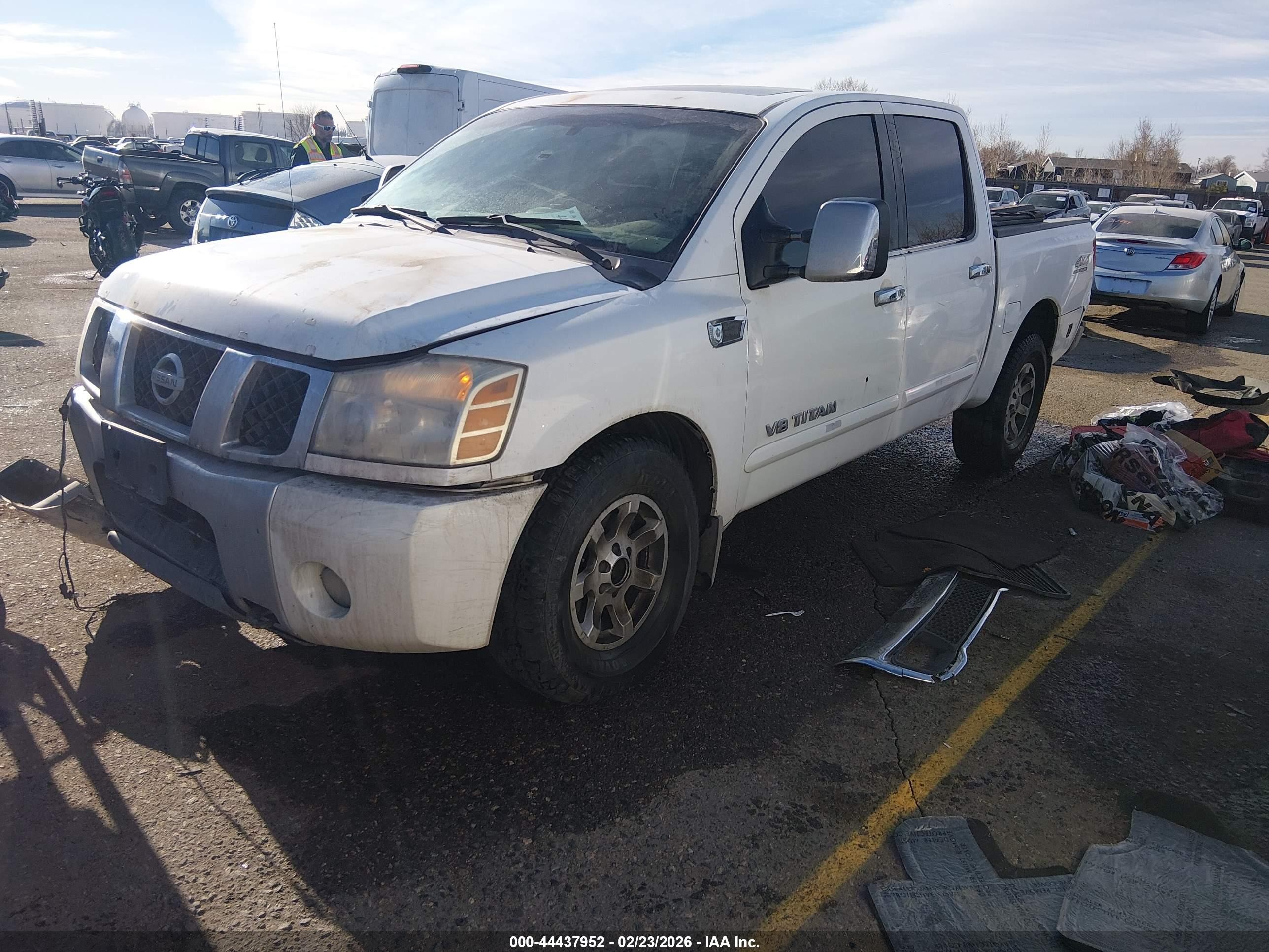 2006 Nissan Titan Le White vin: 1N6AA07B46N506514