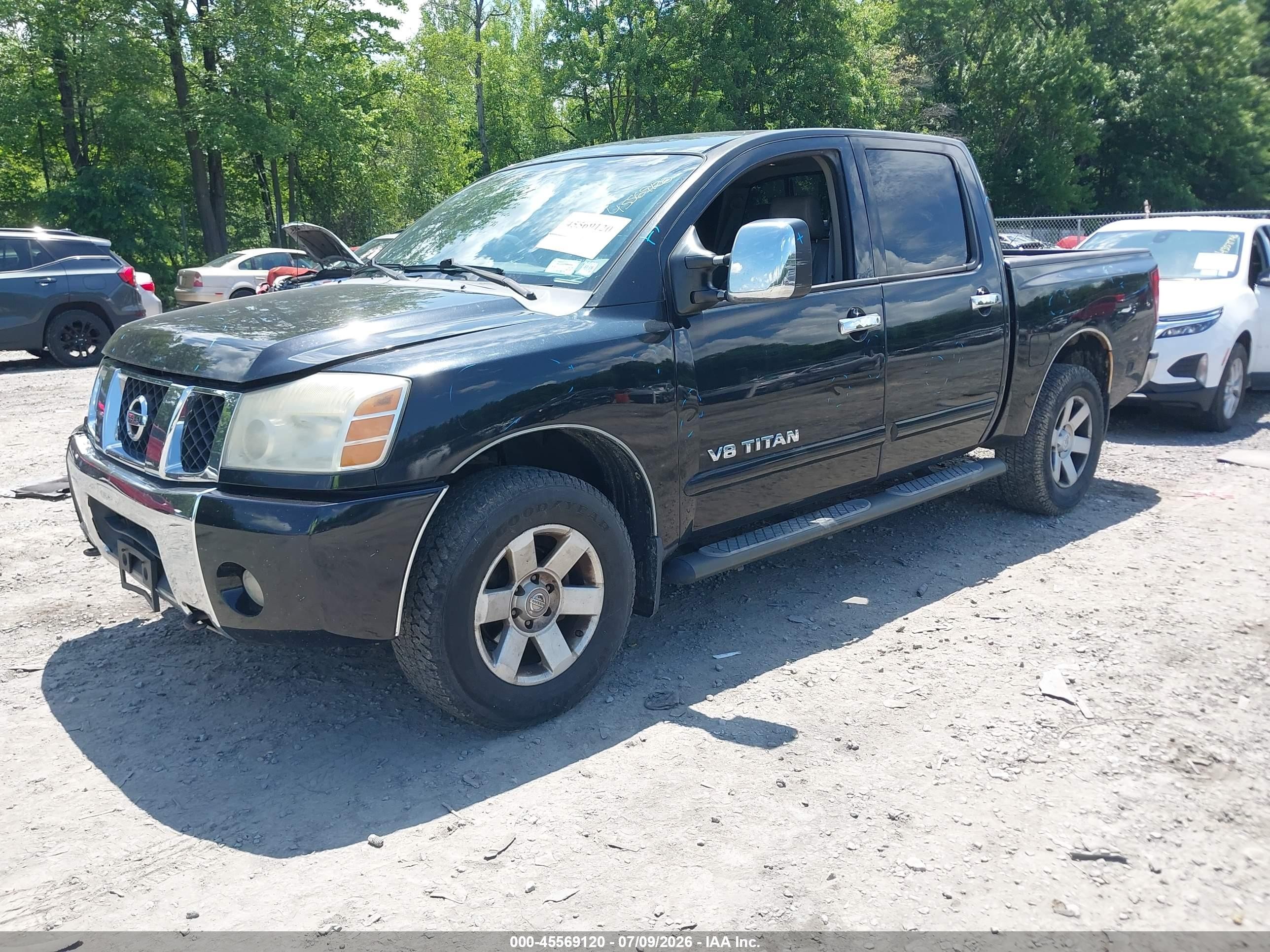 2007 Nissan Titan Le Black vin: 1N6AA07B67N207494