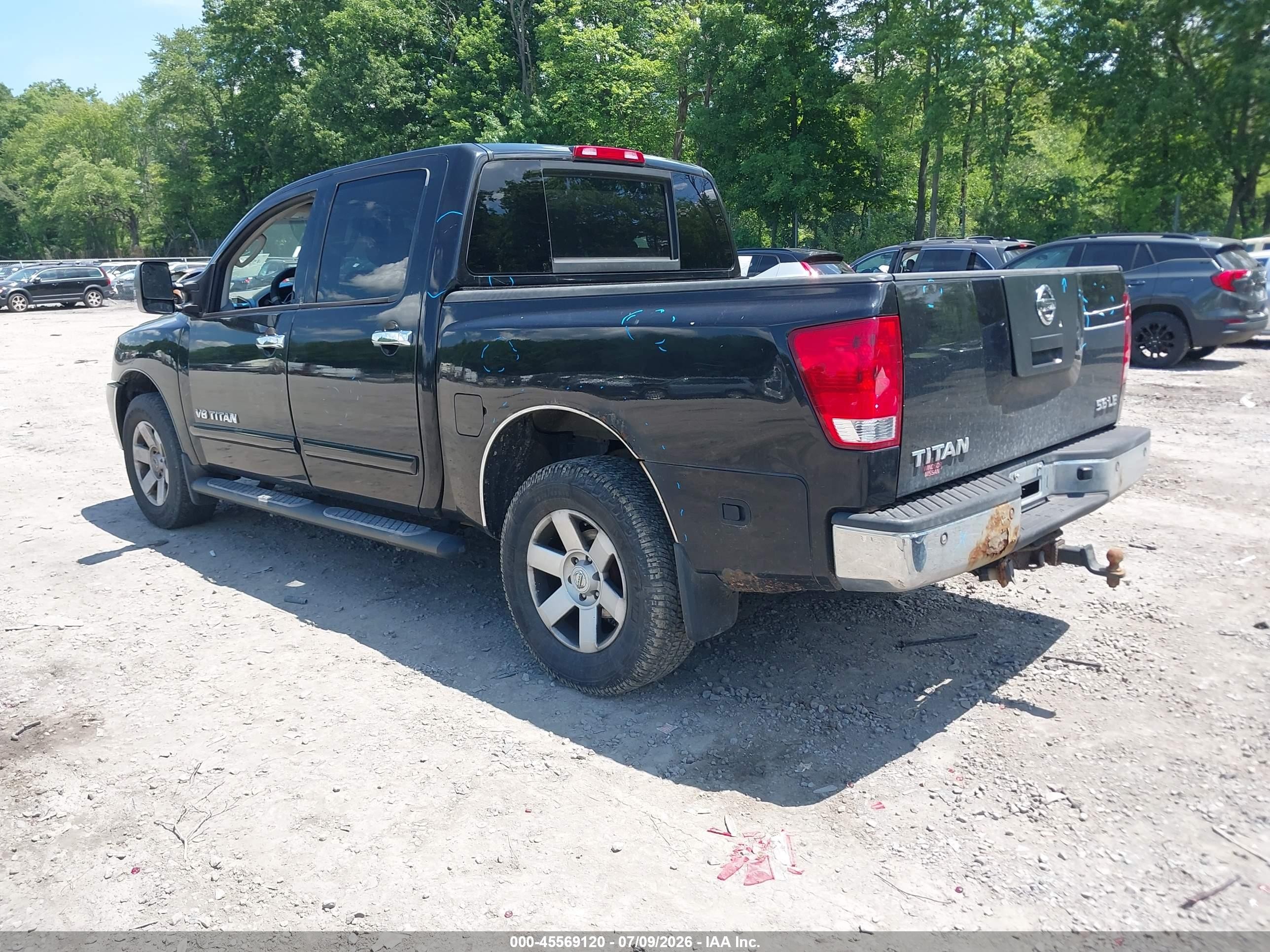 2007 Nissan Titan Le Black vin: 1N6AA07B67N207494
