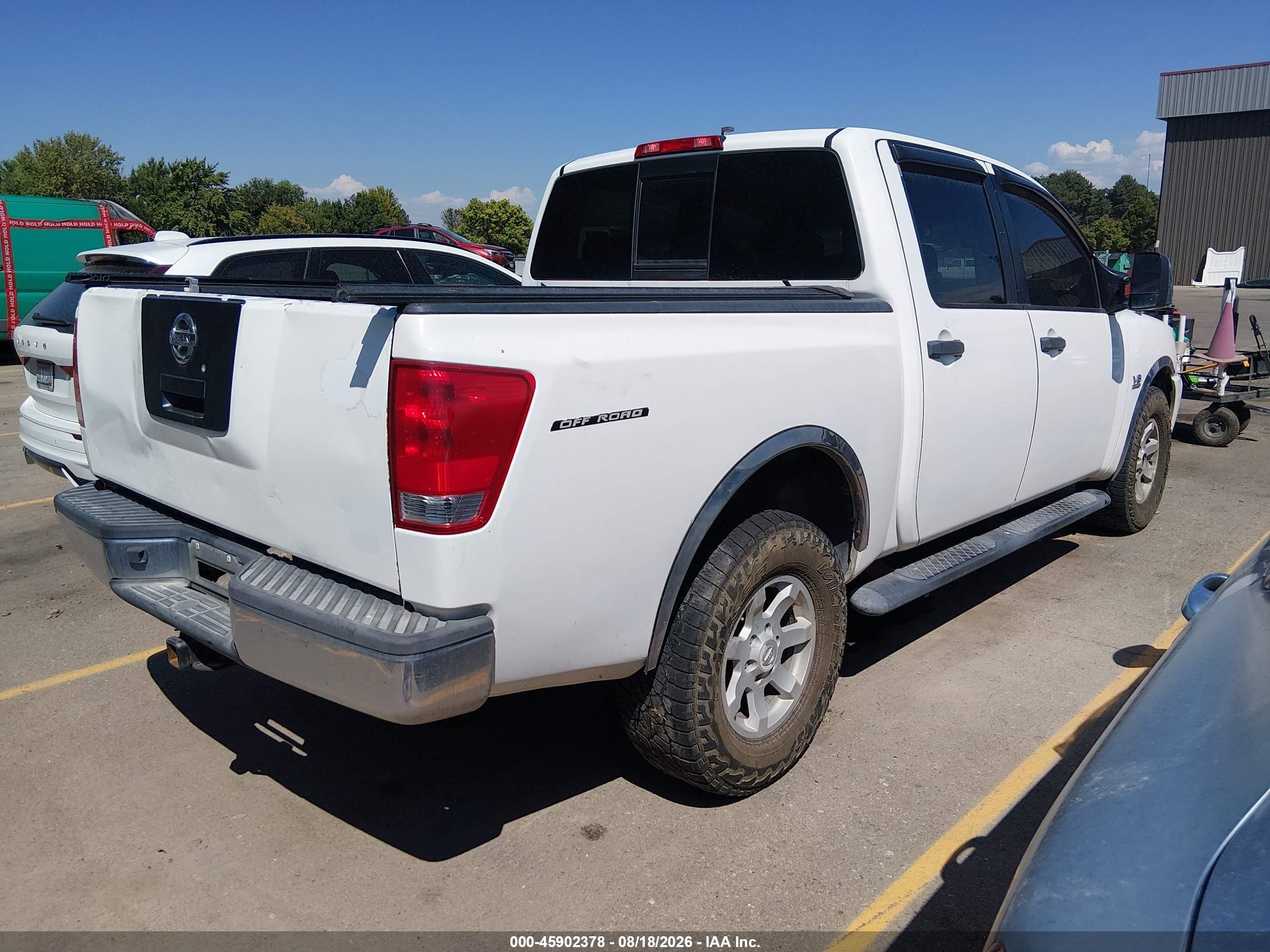2004 Nissan Titan Xe White vin: 1N6AA07B74N503183