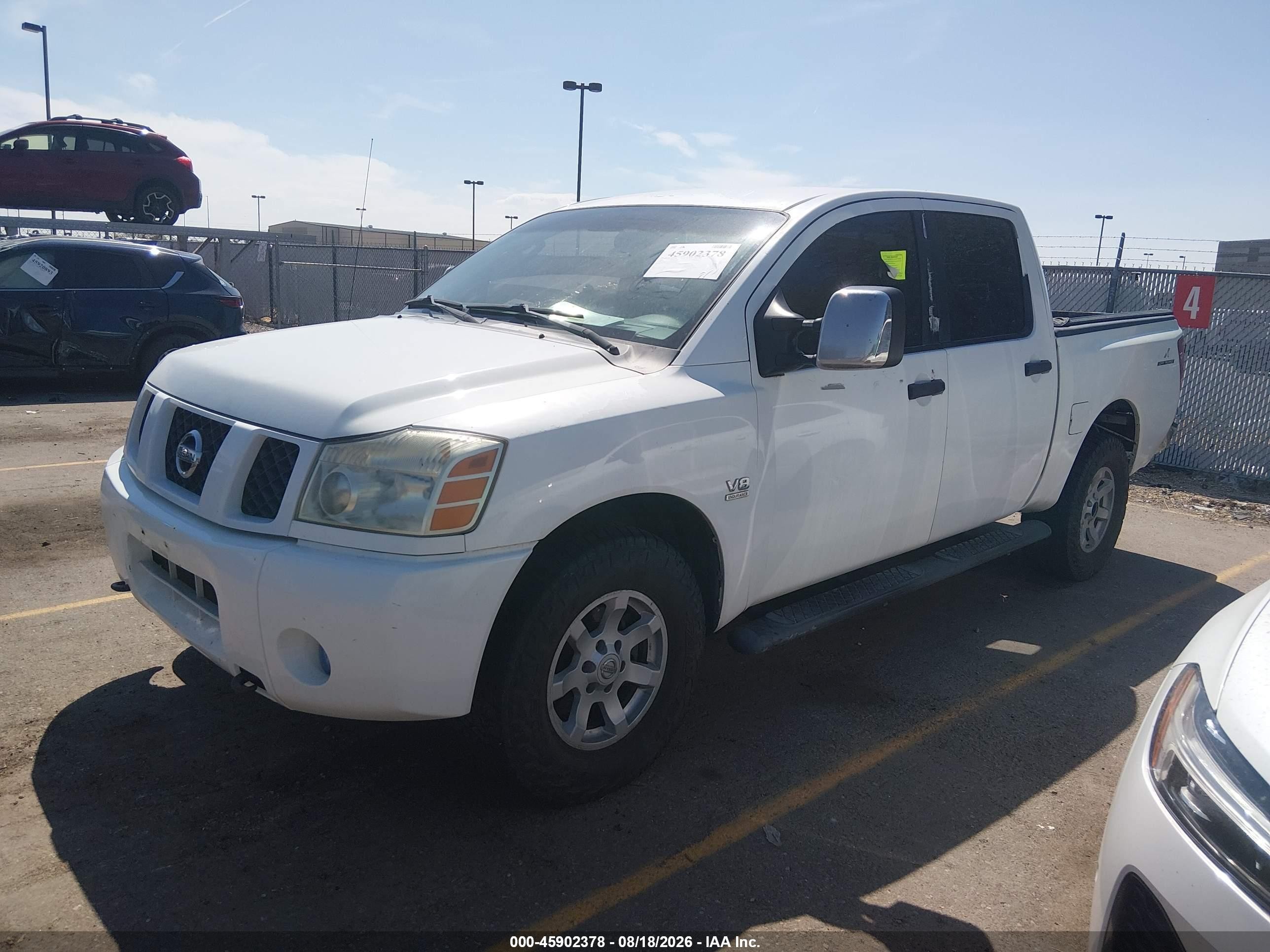 2004 Nissan Titan Xe White vin: 1N6AA07B74N503183