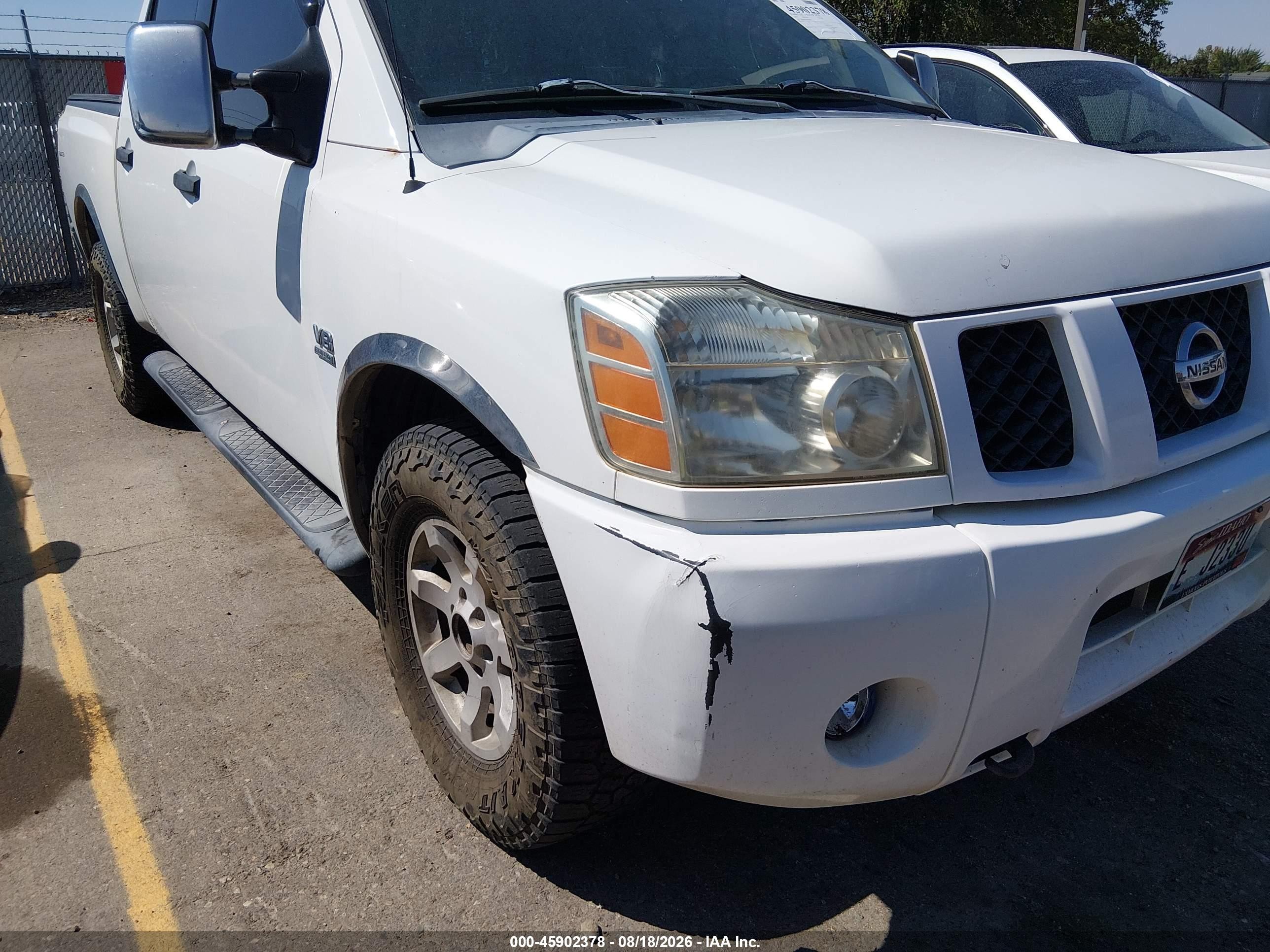 2004 Nissan Titan Xe White vin: 1N6AA07B74N503183