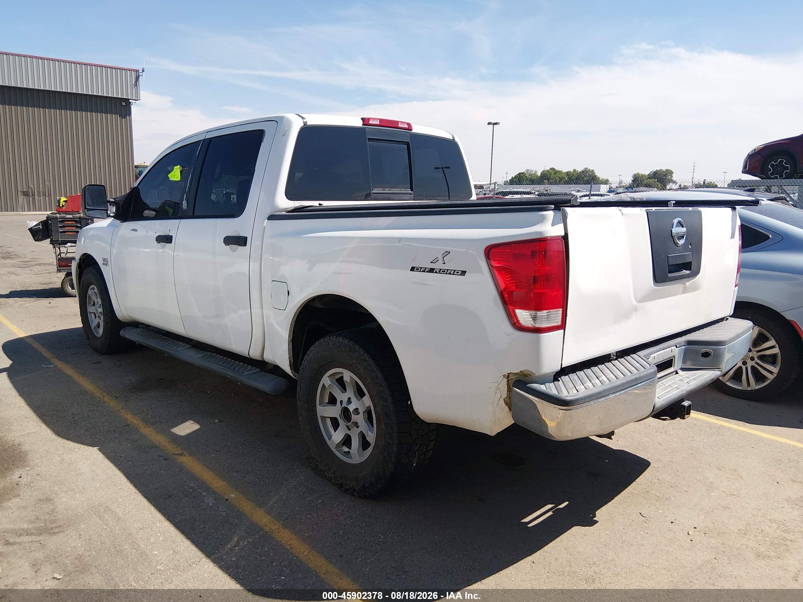 2004 Nissan Titan Xe White vin: 1N6AA07B74N503183
