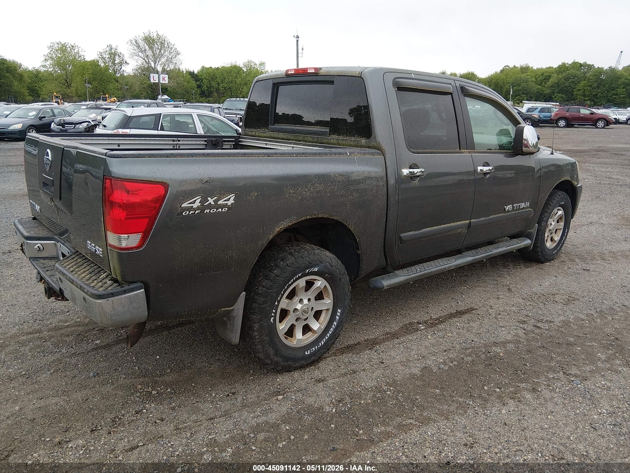 2005 Nissan Titan Se Gray vin: 1N6AA07B75N563210