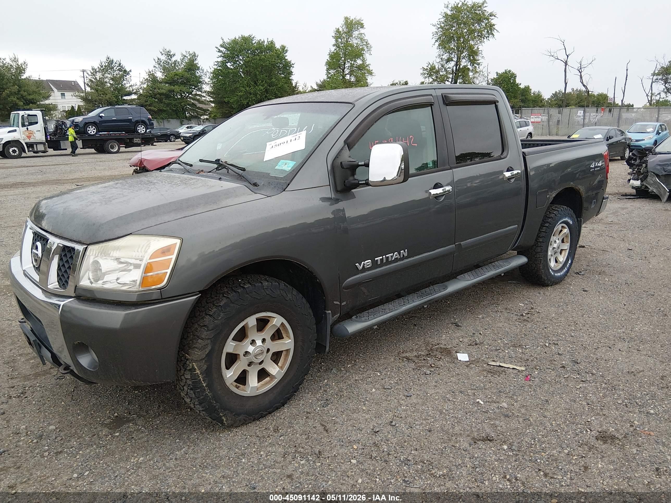 2005 Nissan Titan Se Gray vin: 1N6AA07B75N563210