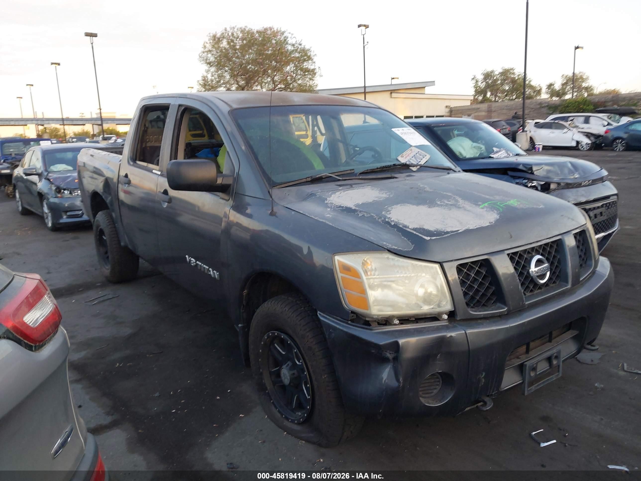 2007 Nissan Titan Xe Gray vin: 1N6AA07B77N243534