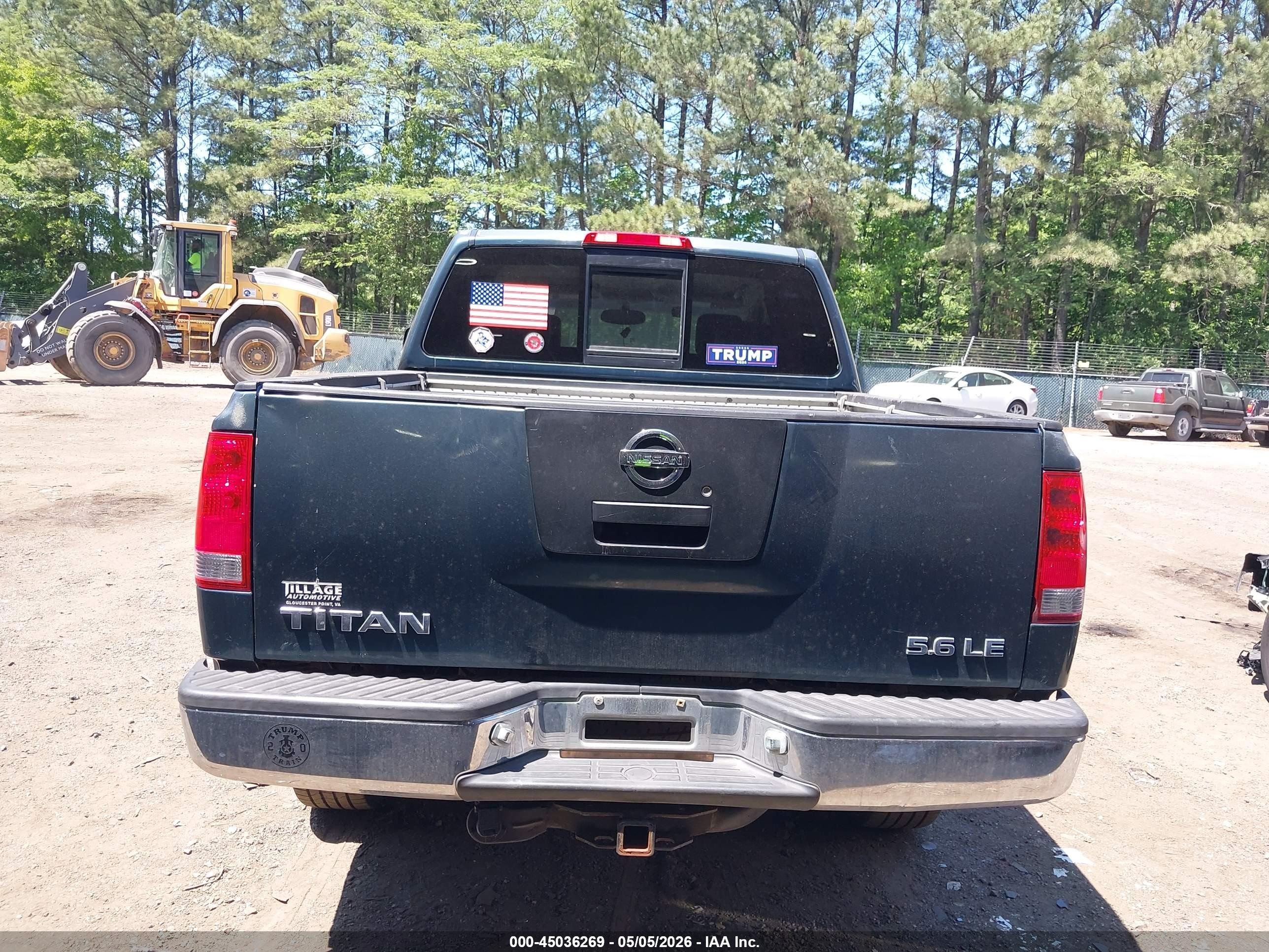 2004 Nissan Titan Le Green vin: 1N6AA07B84N537486