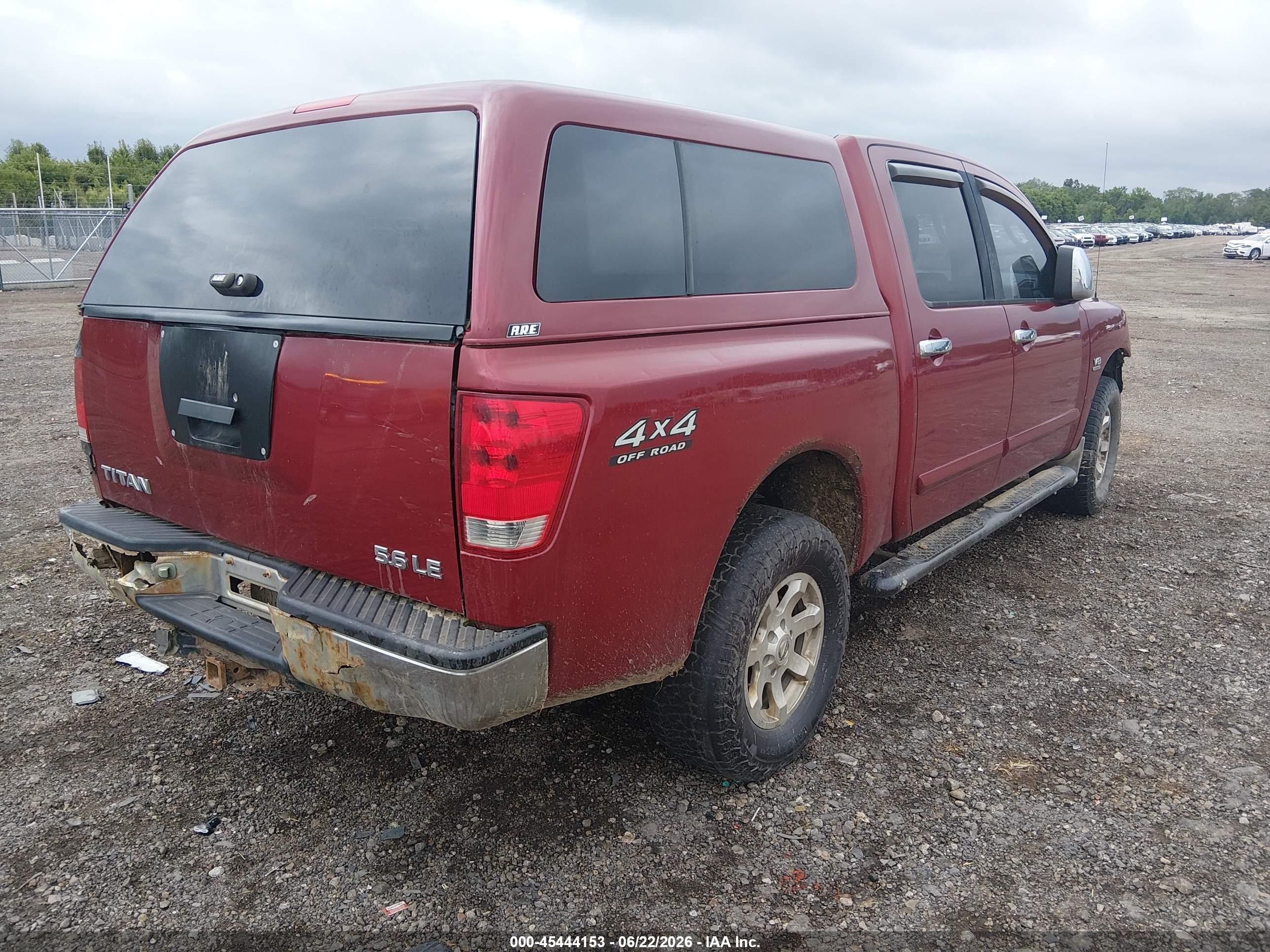 2004 Nissan Titan Le Темно-бордовый vin: 1N6AA07B94N570089