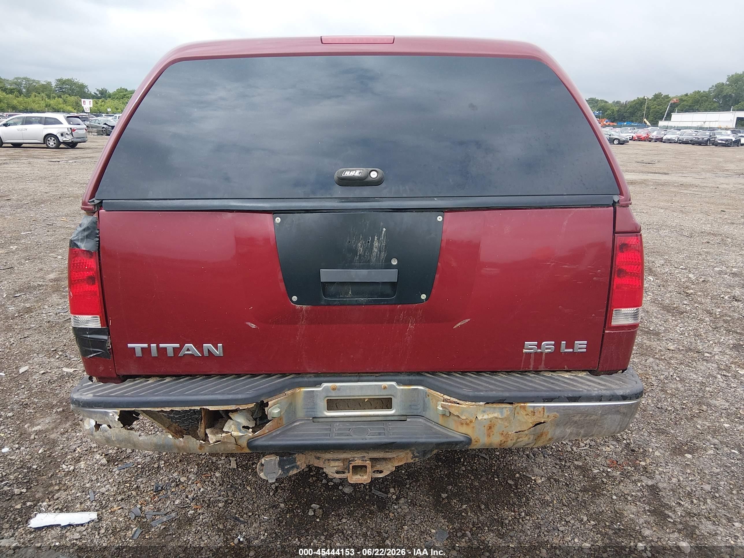 2004 Nissan Titan Le Темно-бордовый vin: 1N6AA07B94N570089