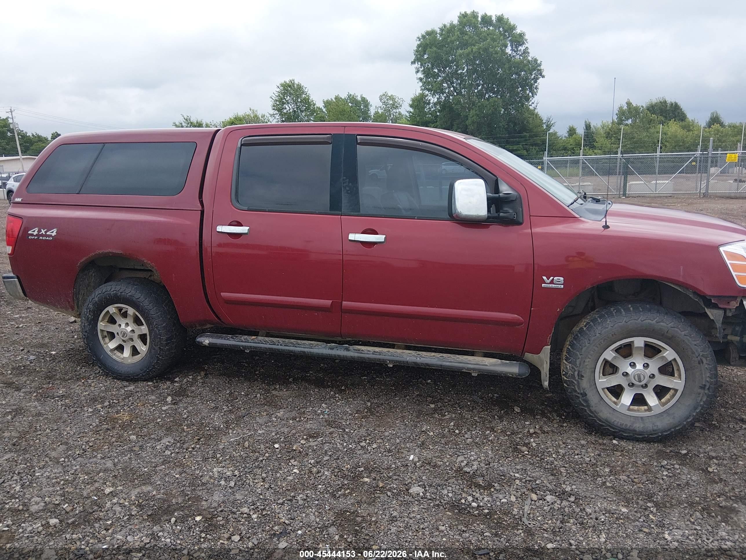 2004 Nissan Titan Le Темно-бордовый vin: 1N6AA07B94N570089