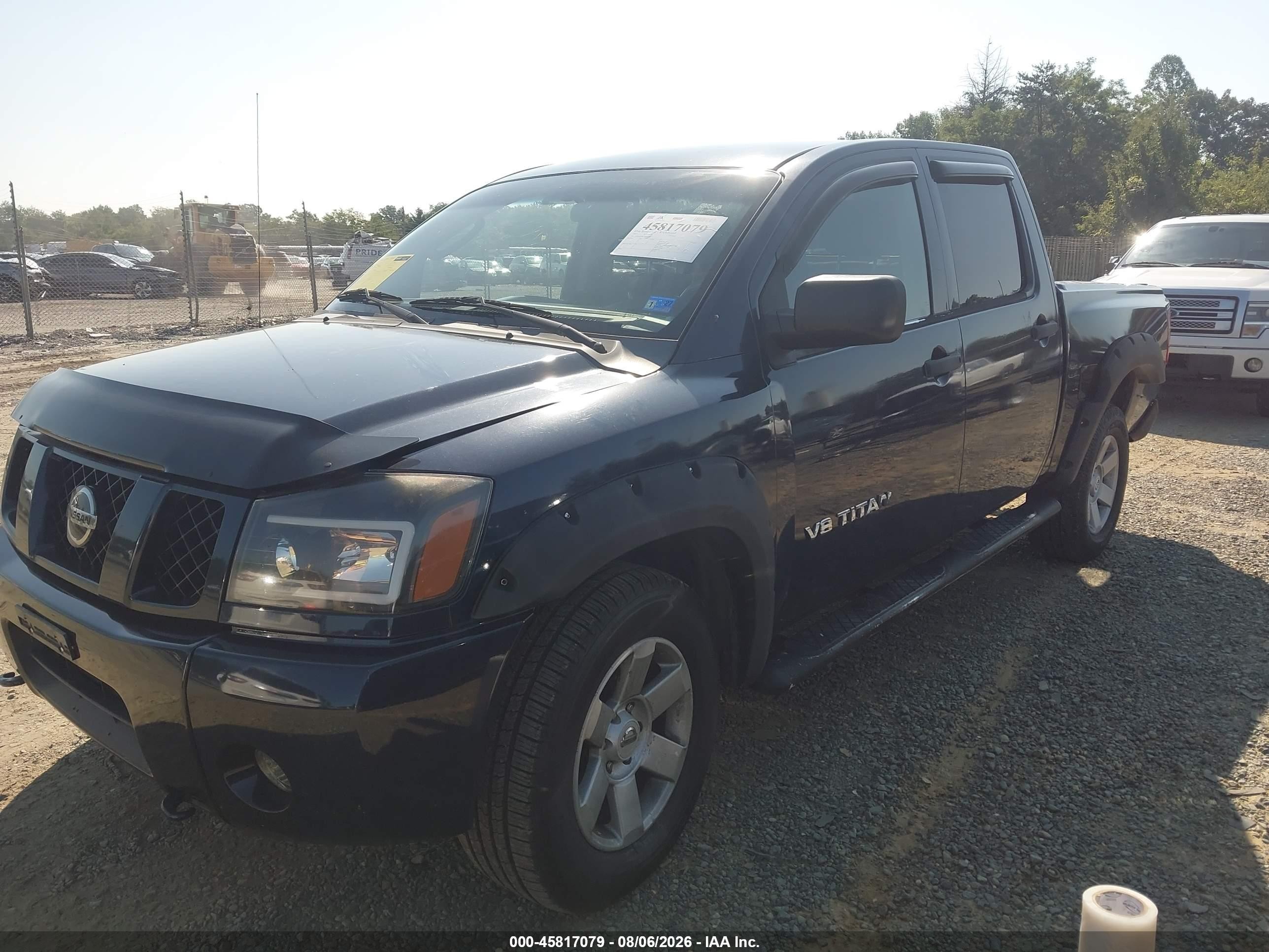 2007 Nissan Titan Xe Black vin: 1N6AA07B97N225293