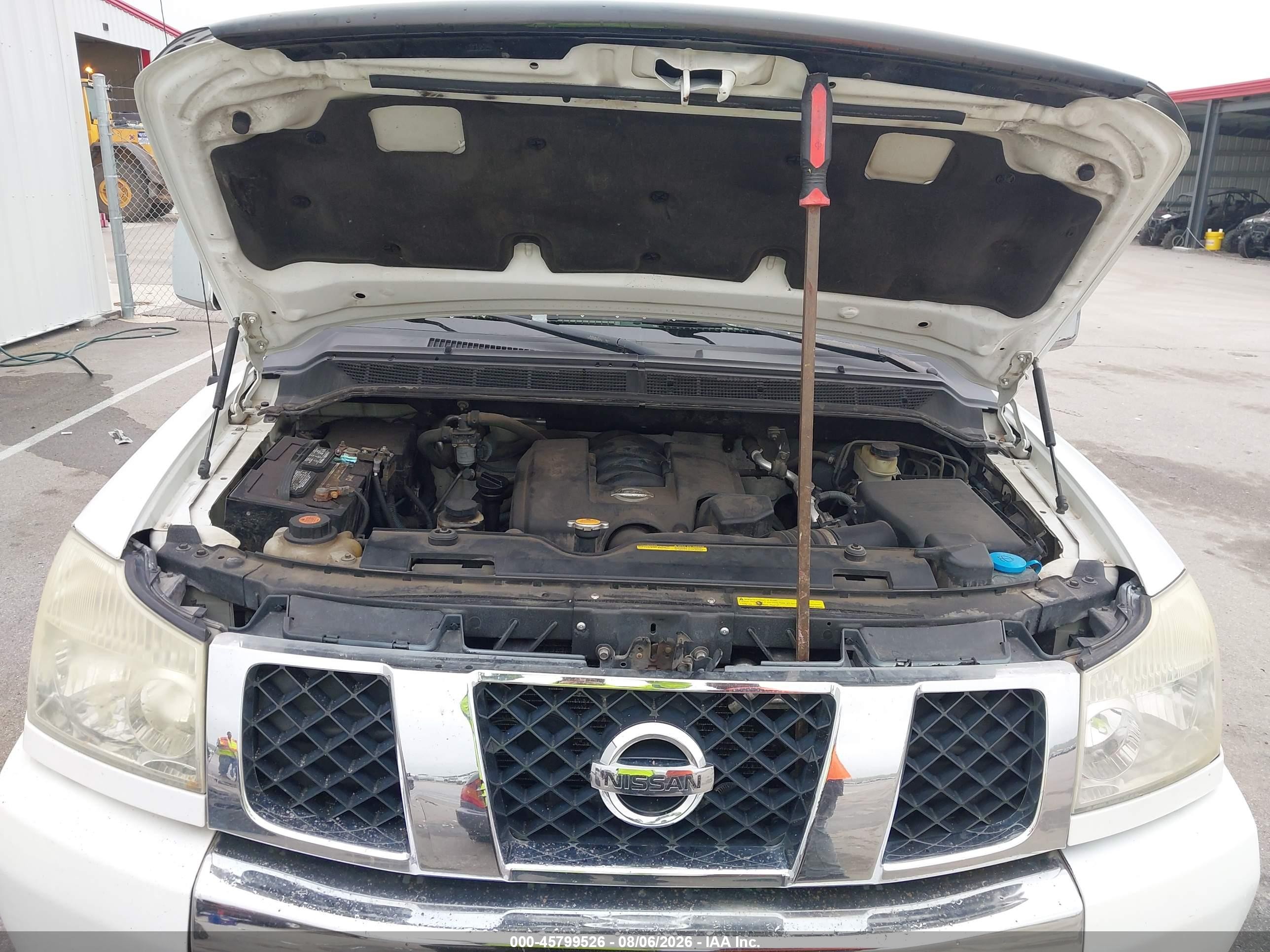2004 Nissan Titan Le White vin: 1N6AA07BX4N572305