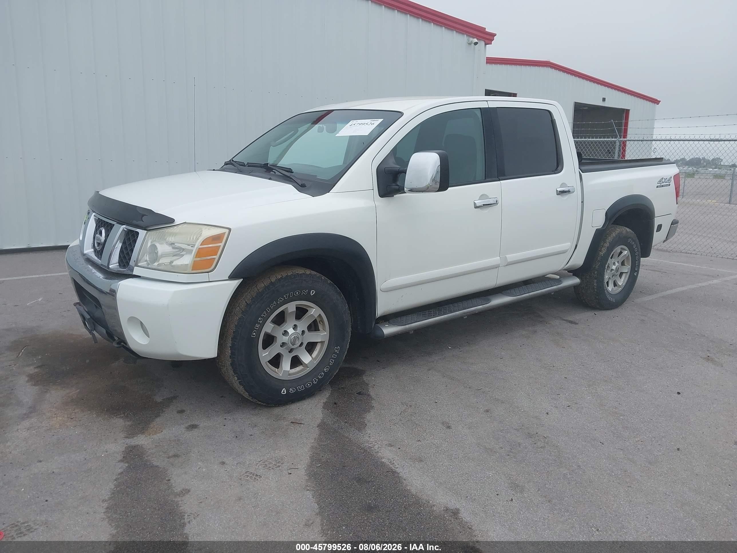 2004 Nissan Titan Le White vin: 1N6AA07BX4N572305