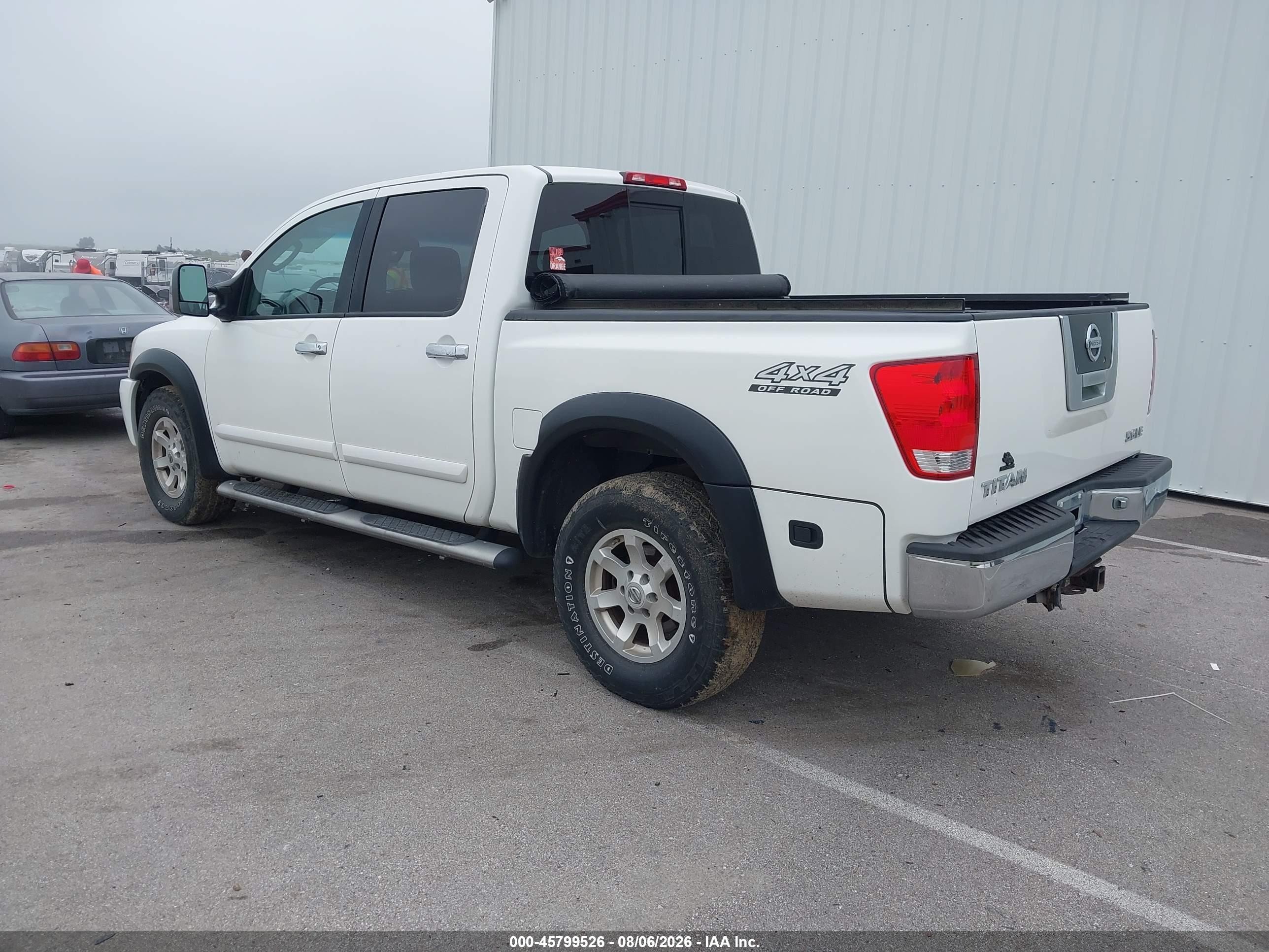 2004 Nissan Titan Le White vin: 1N6AA07BX4N572305