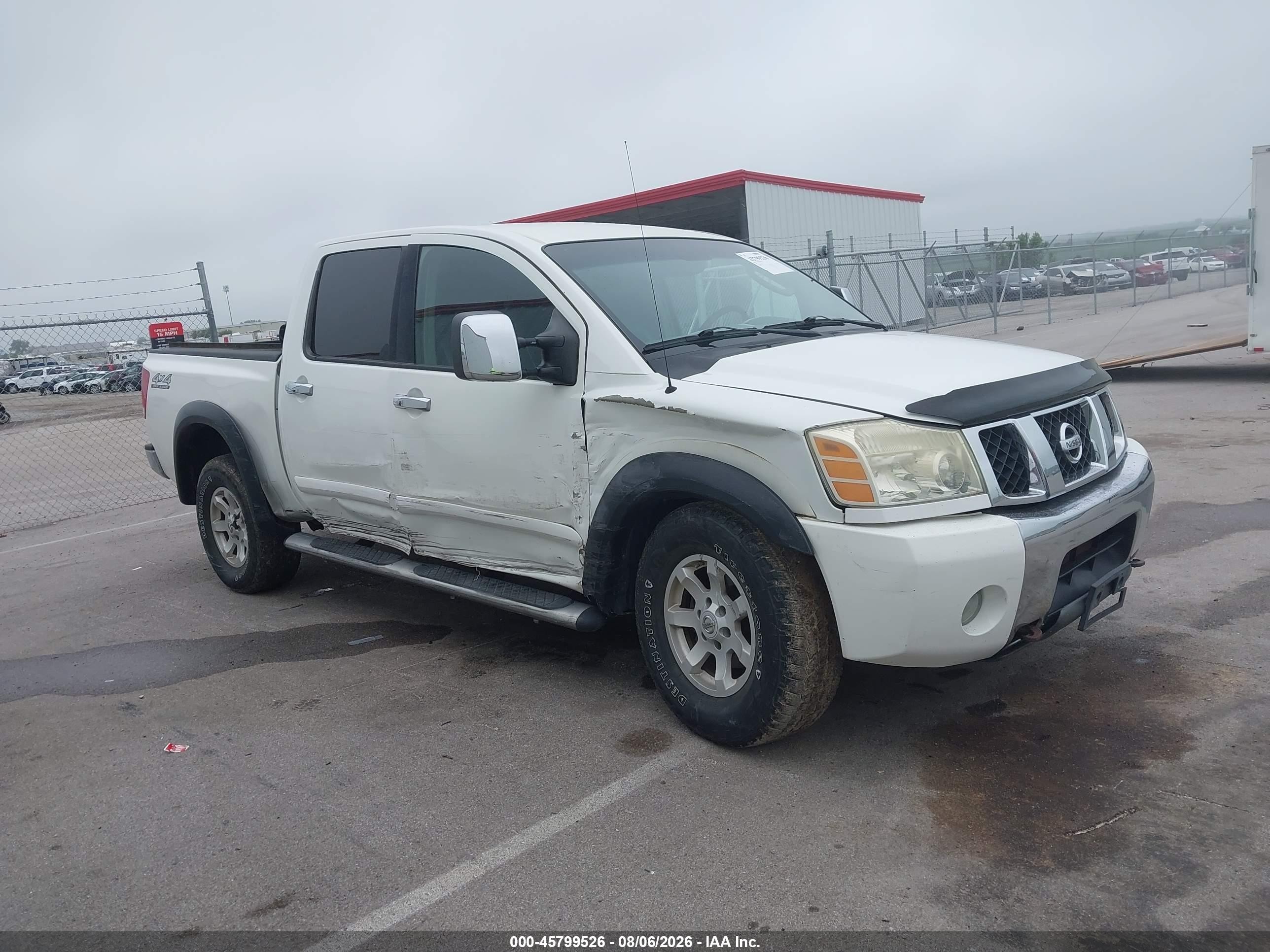 2004 Nissan Titan Le White vin: 1N6AA07BX4N572305