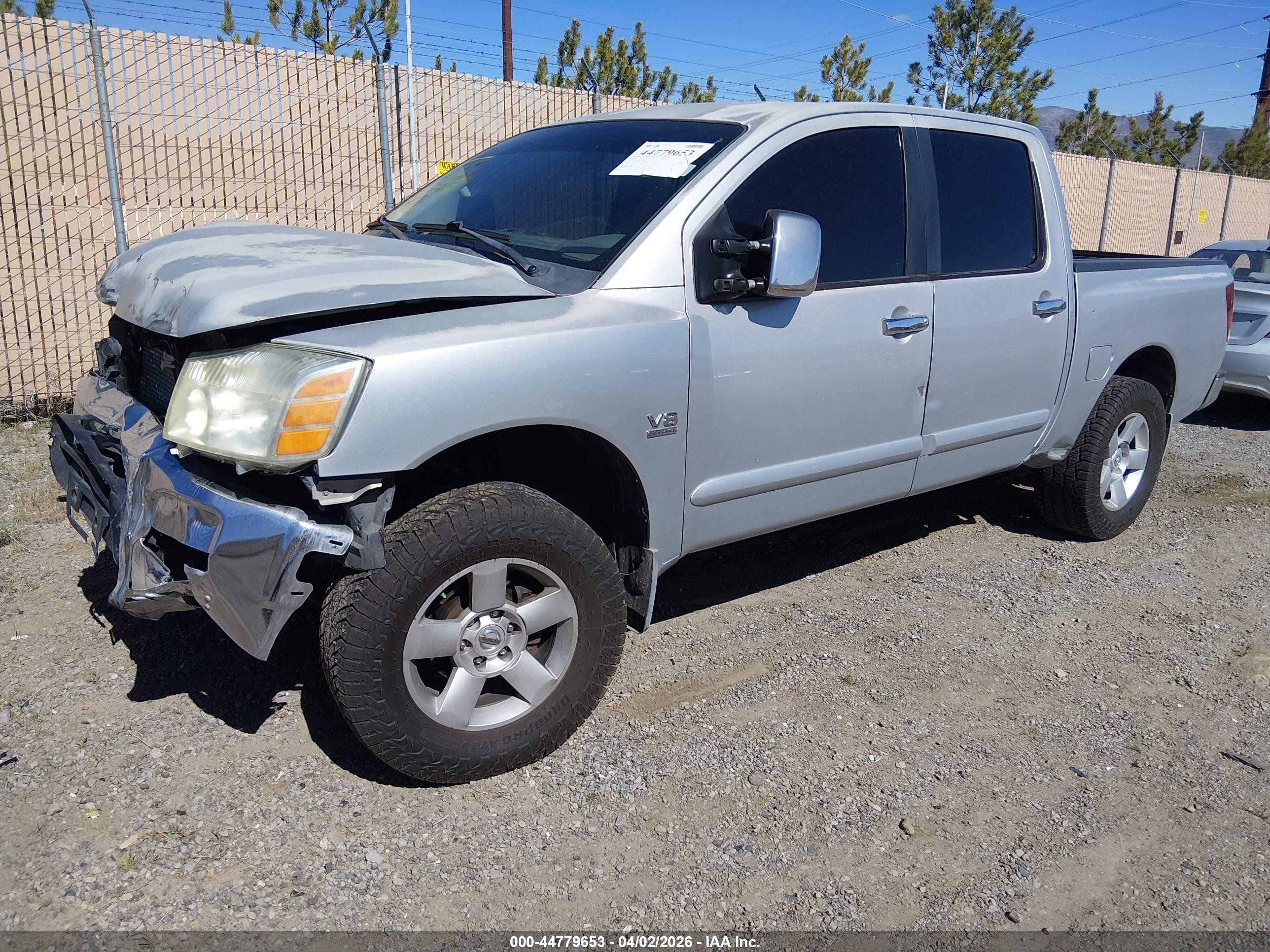 2004 Nissan Titan Se Silver vin: 1N6AA07BX4N581747