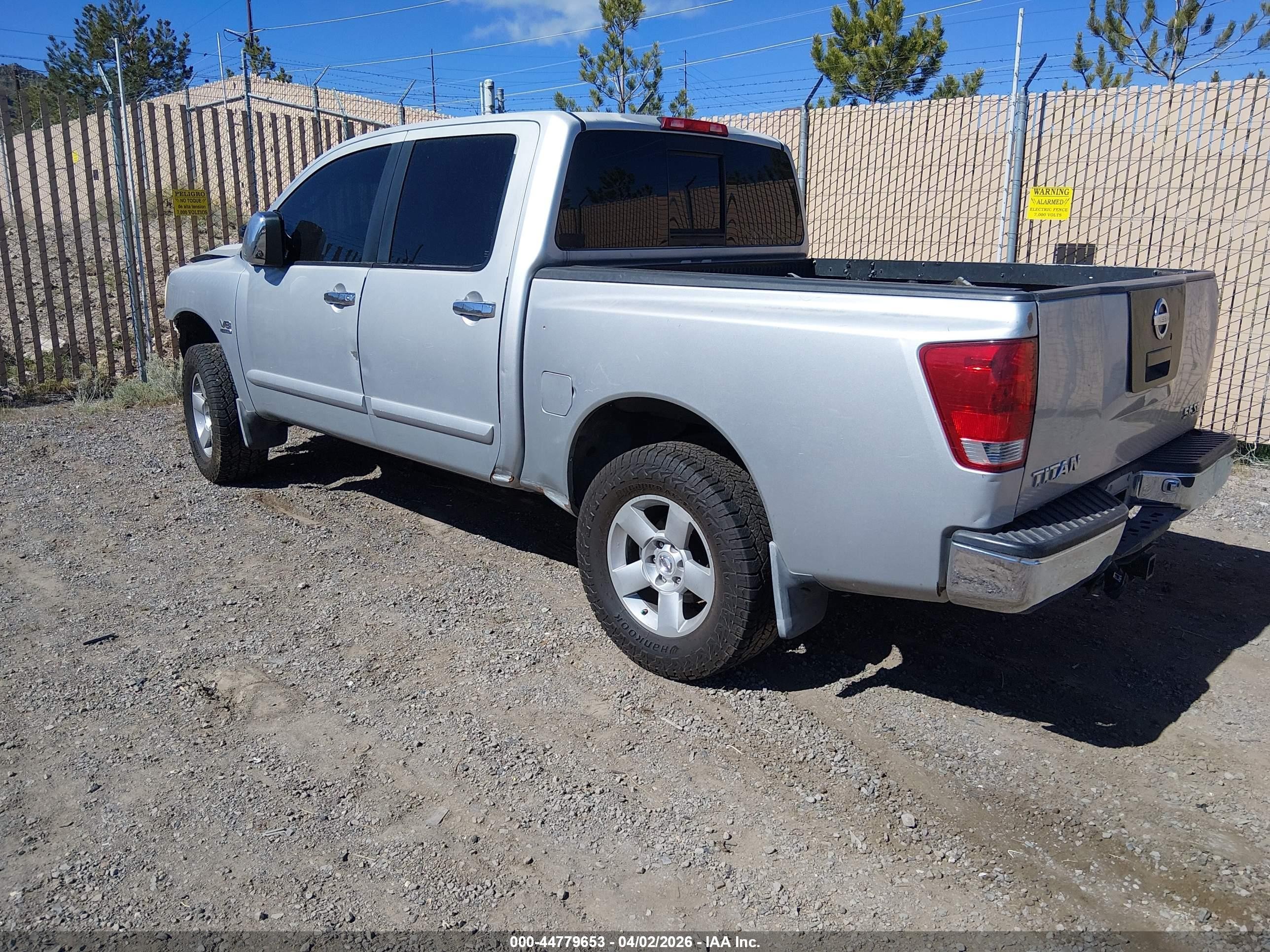 2004 Nissan Titan Se Silver vin: 1N6AA07BX4N581747