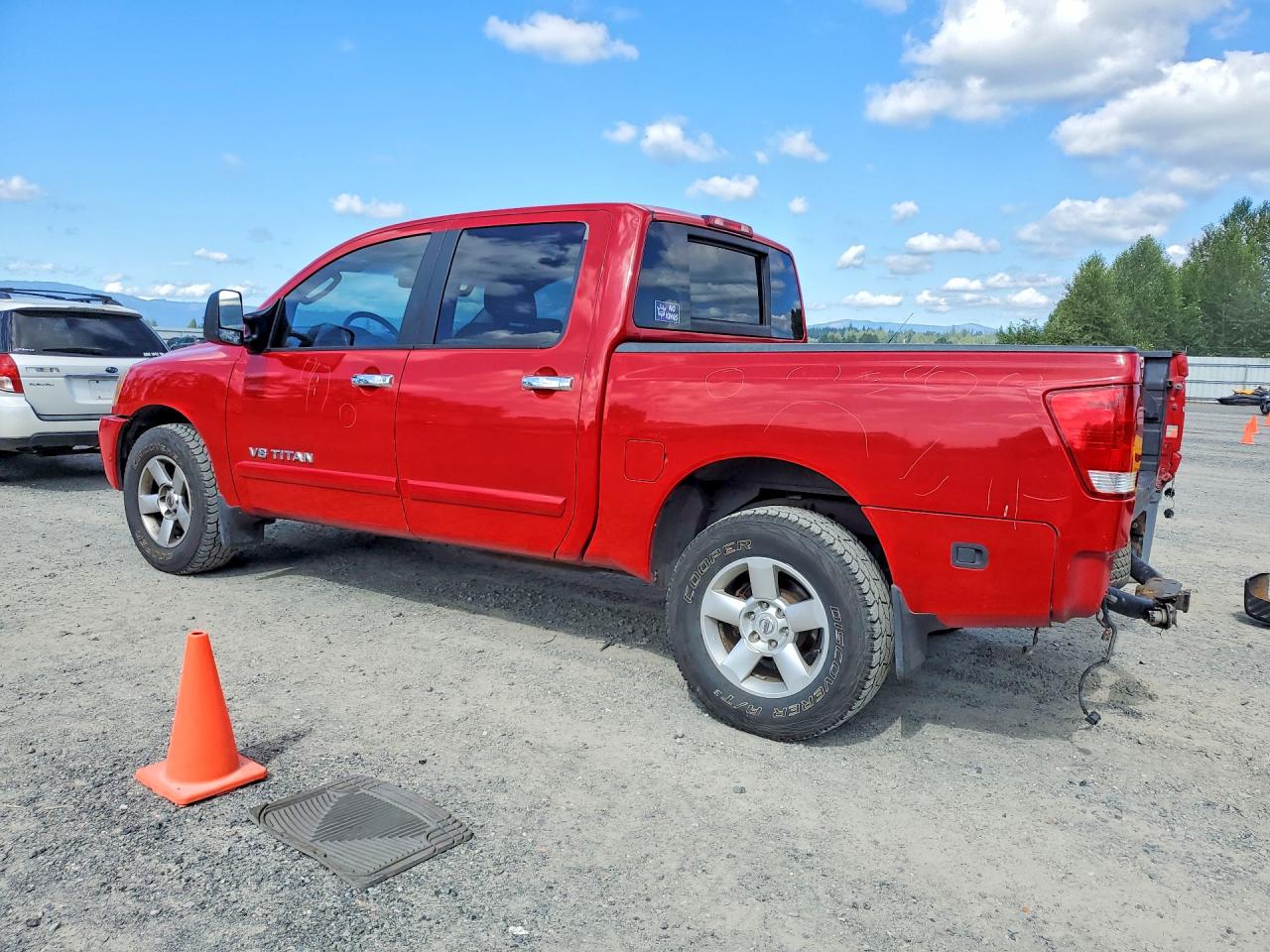 2007 Nissan Titan Xe Red vin: 1N6AA07BX7N243334