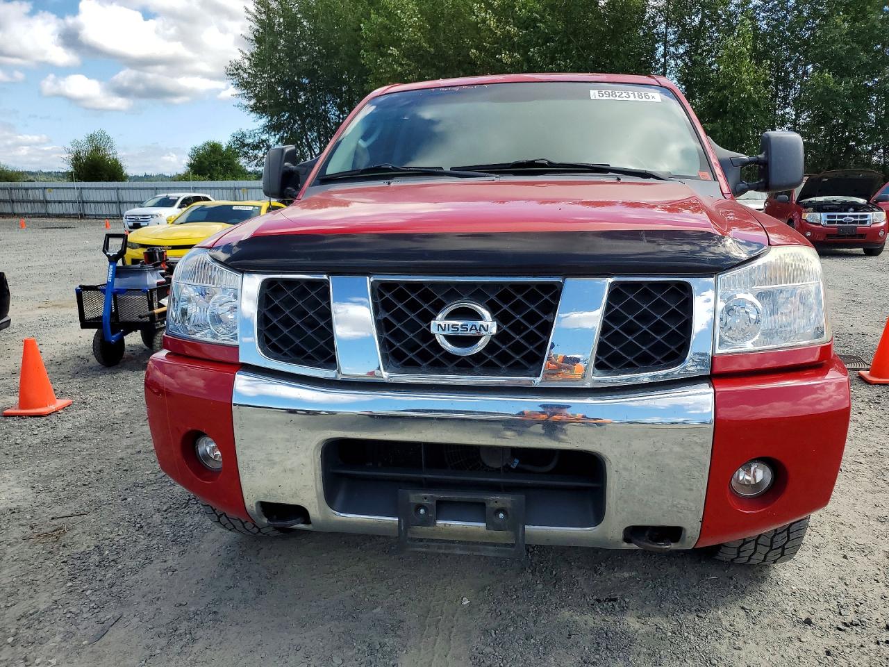 2007 Nissan Titan Xe Red vin: 1N6AA07BX7N243334